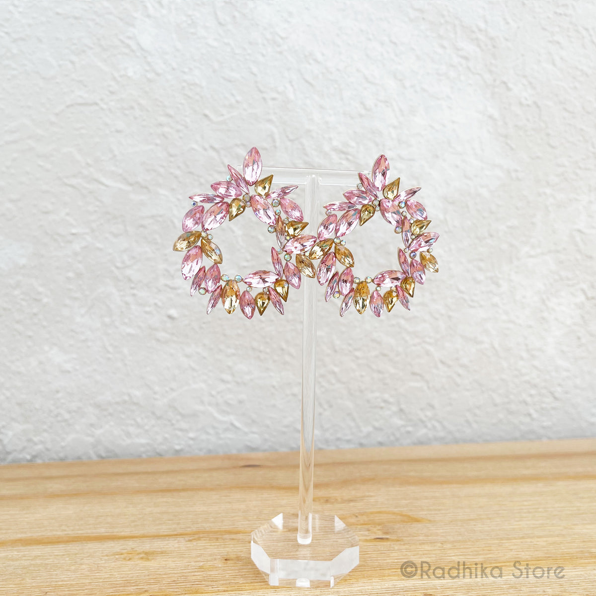 Effulgent Crystal Wreath - Earrings