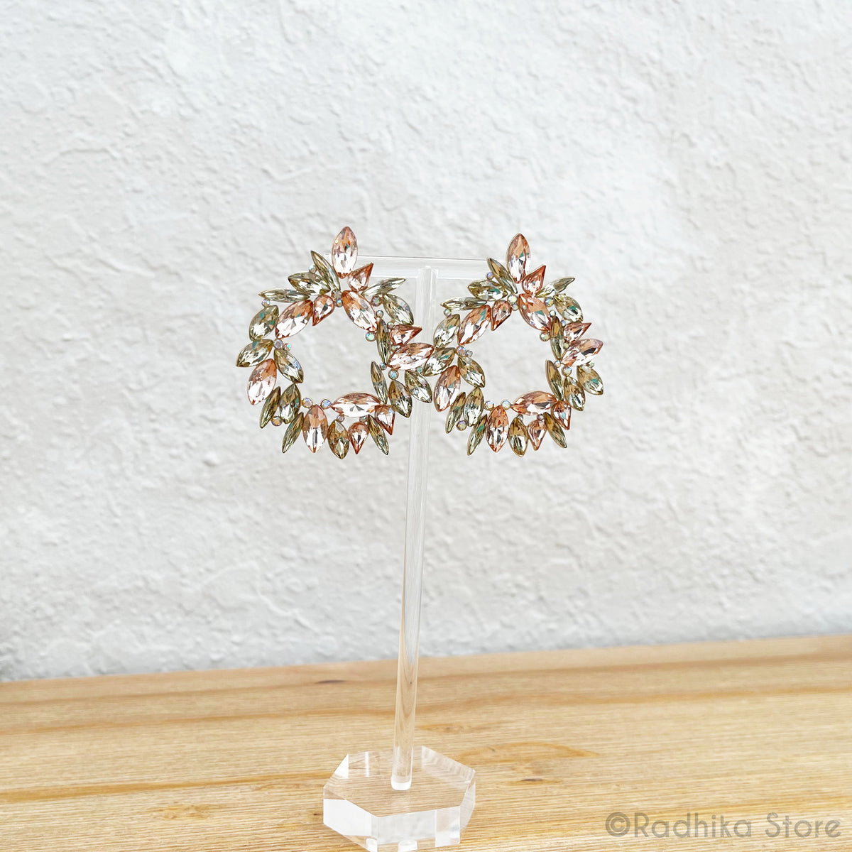 Effulgent Crystal Wreath - Earrings