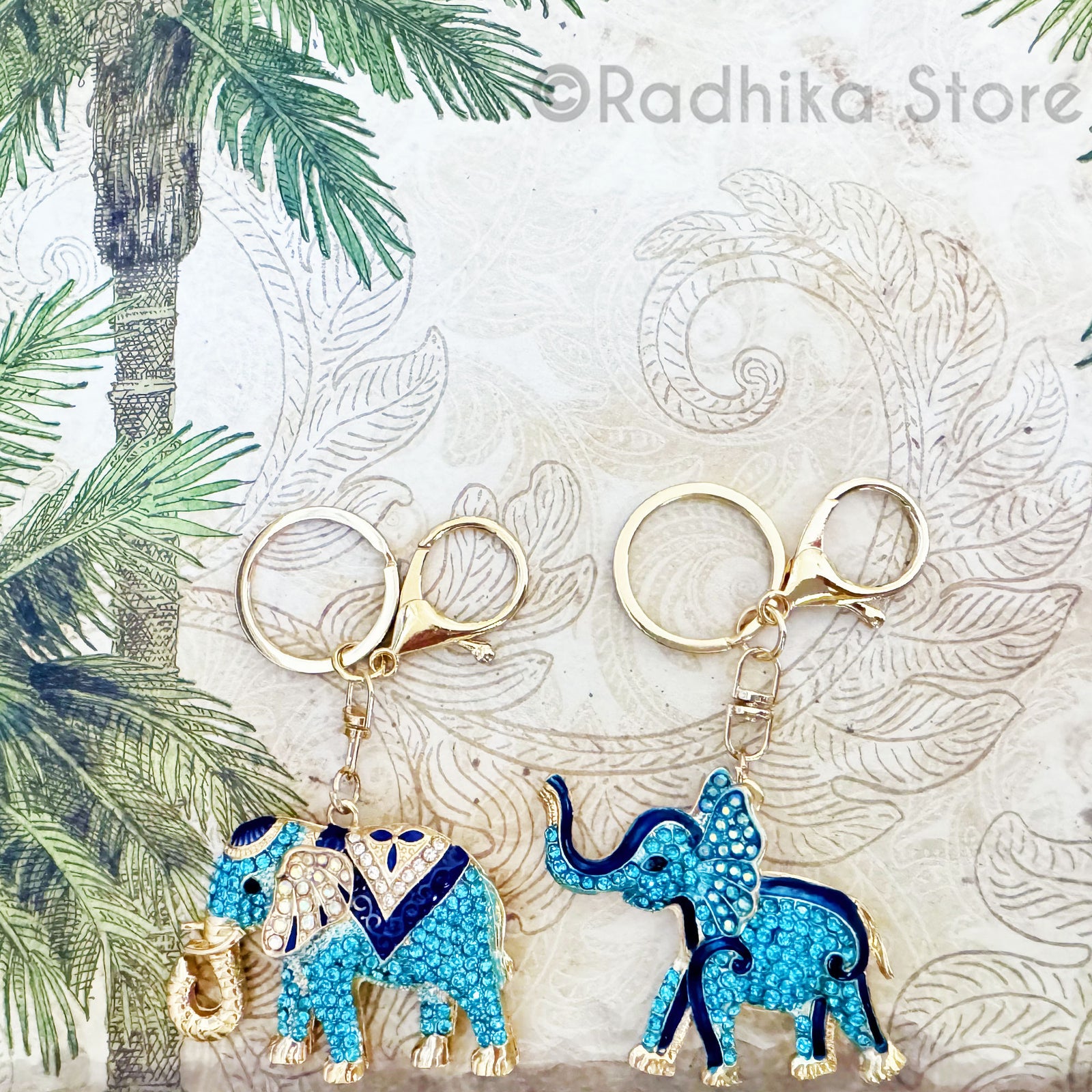 Gopalas Elephants-Key Chains- Choose Color