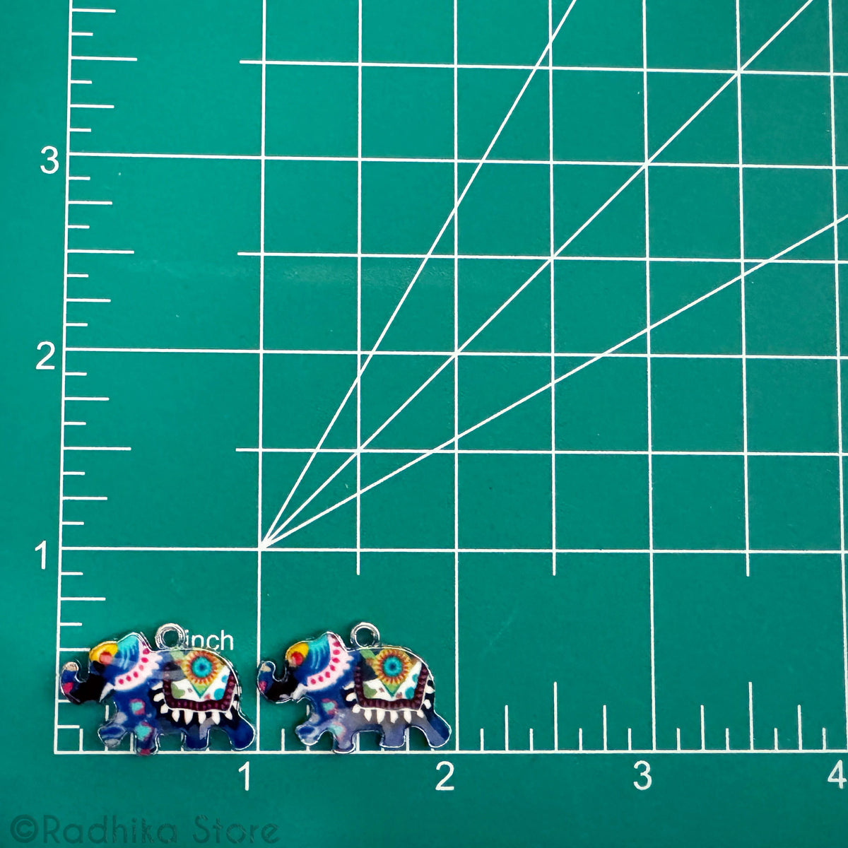 India Elephants - Pendants/Charms - Set of 2