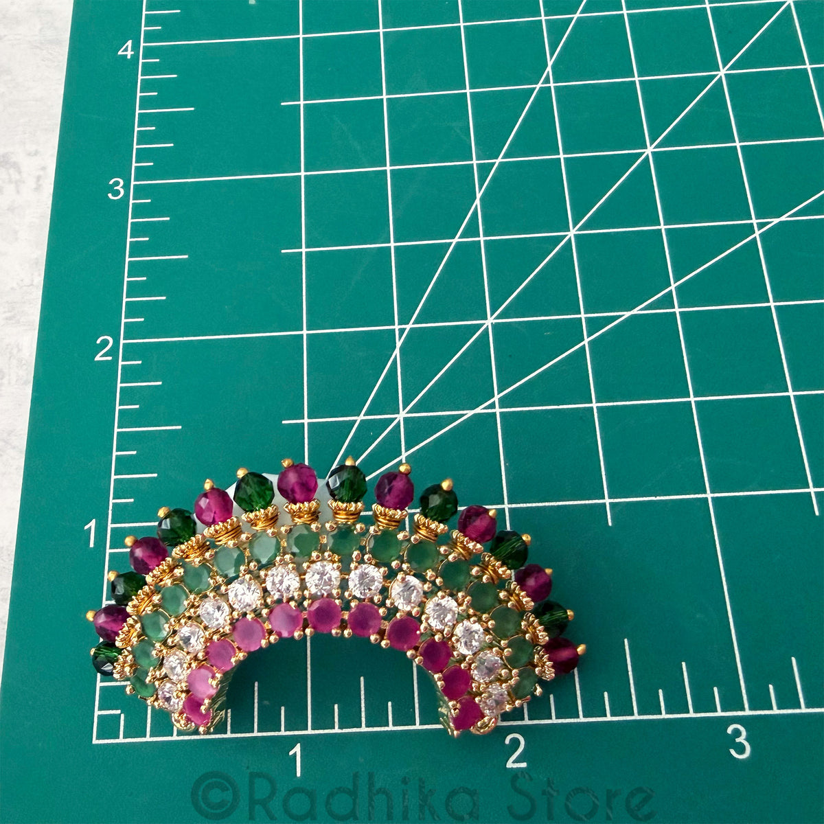 Effulgent Necklace -  Ruby Emerald Diamond - CZ - Deity Necklace