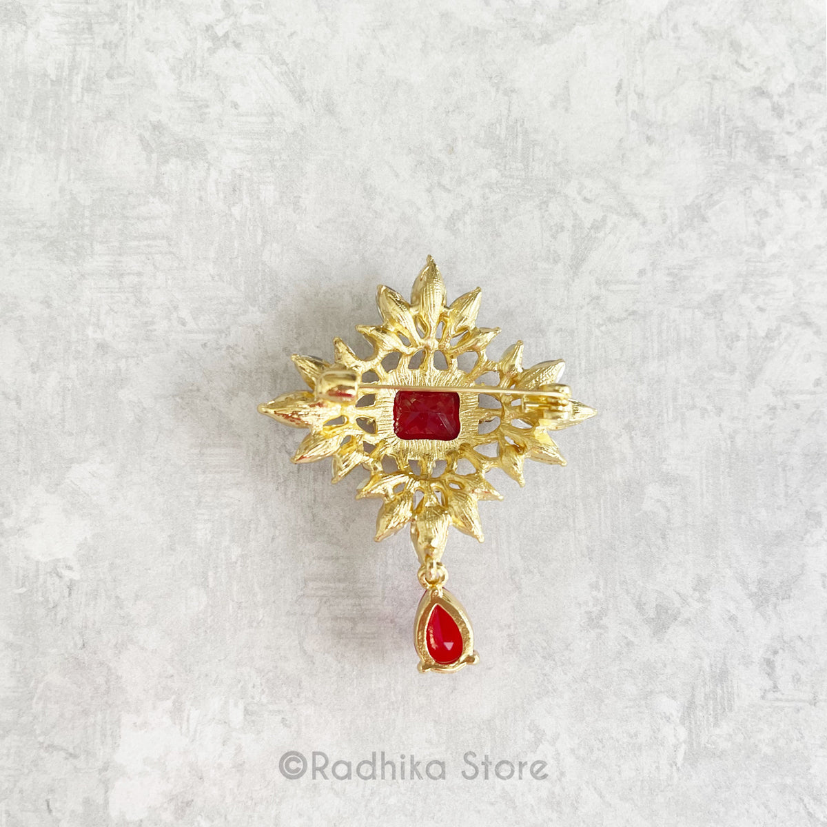 Ruby Or Emerald Crystals-Pendant-(Pin)