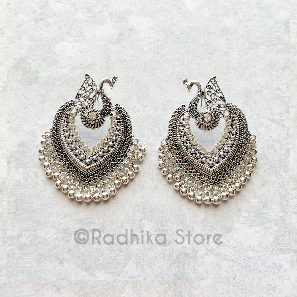 Exquisit Swan Heart Jhumka - Earrings
