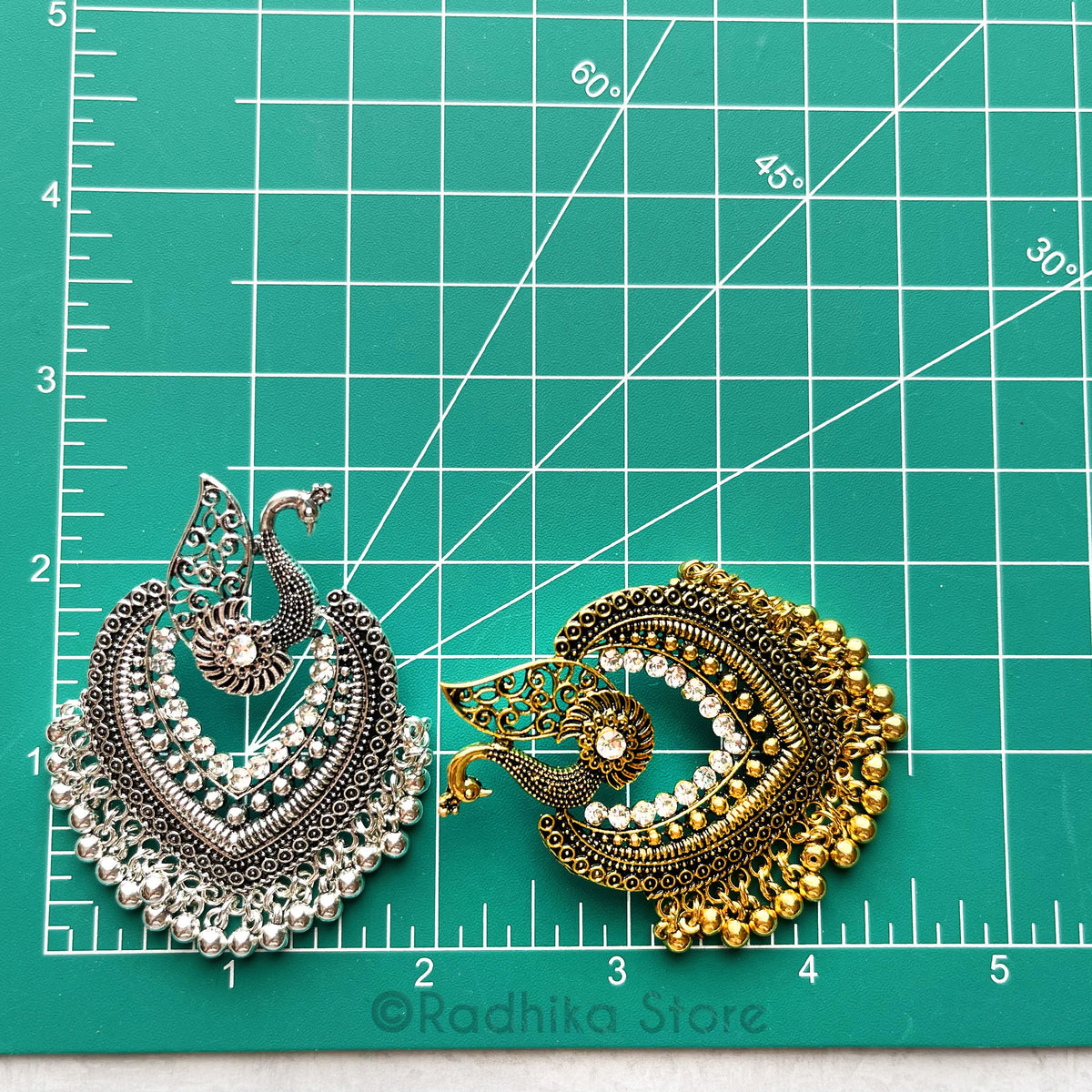 Exquisit Swan Heart Jhumka - Earrings