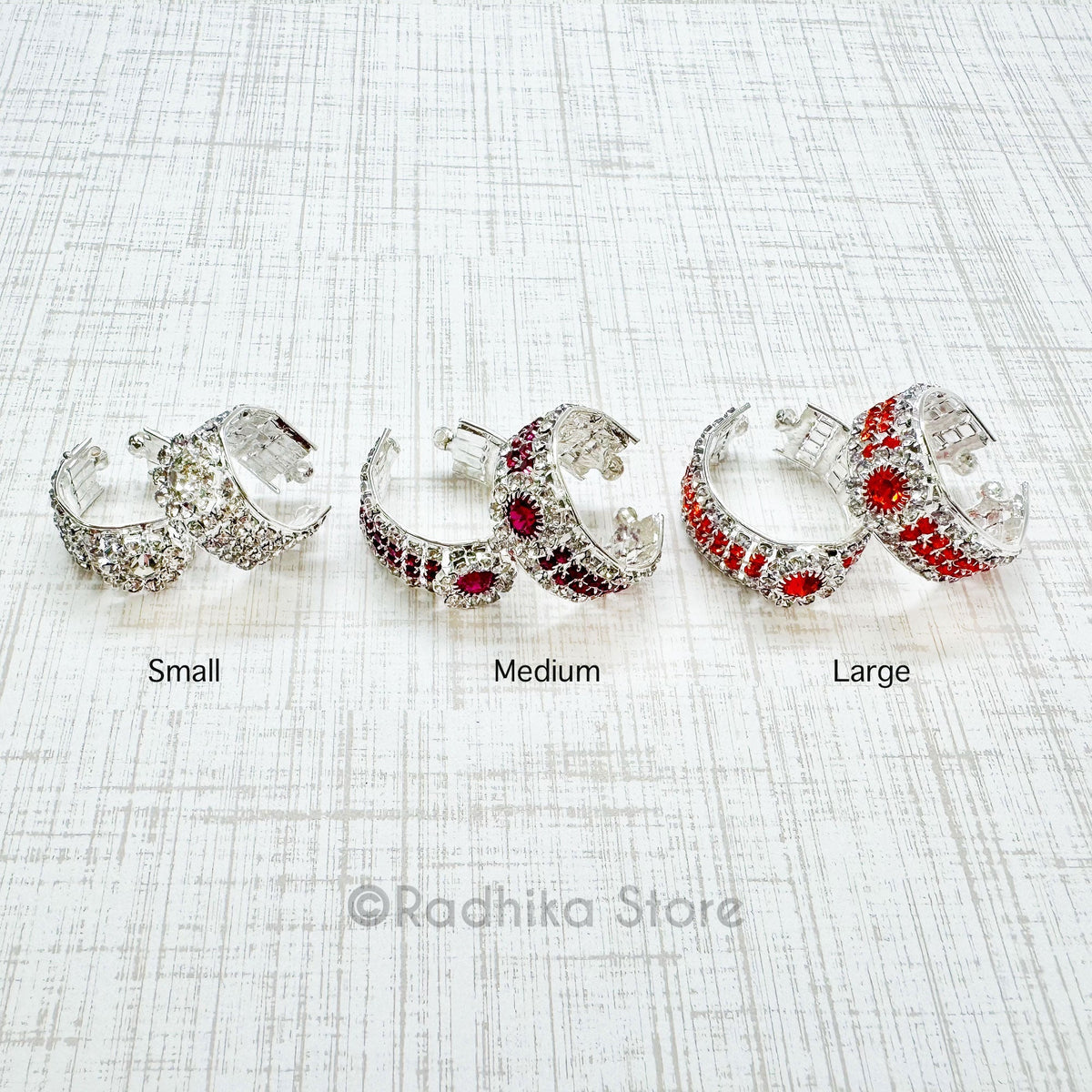 Vrindavan Flower - Red, Green and Multi Colors - Armlets/Bangles - Set of 2