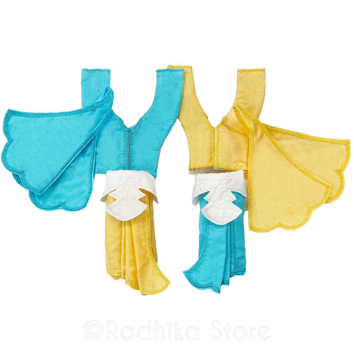 Blissful Blue Moon Beam - Gaura Nitai Deity Outfit