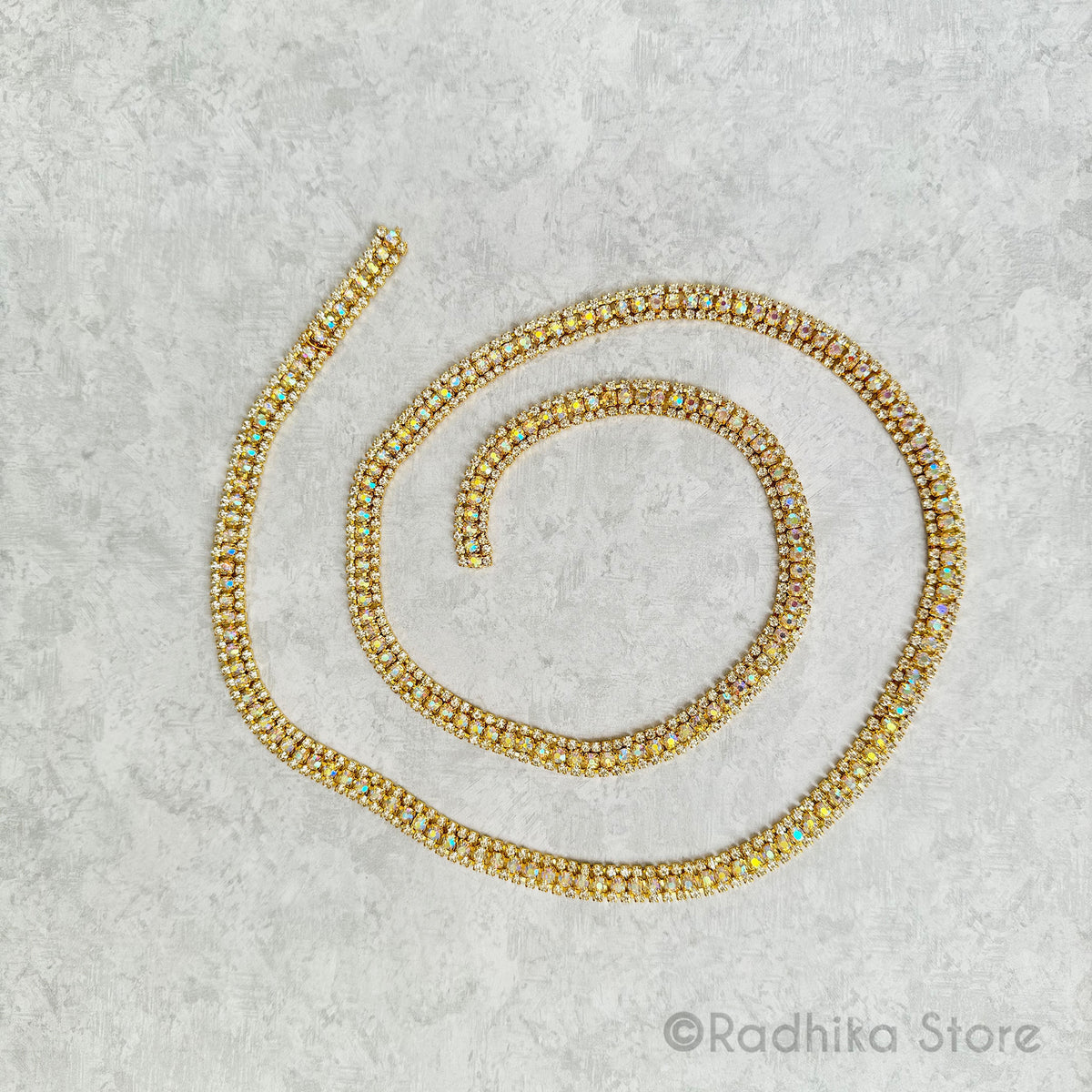 1 Yard - 3 Rows Rhinestone Strand