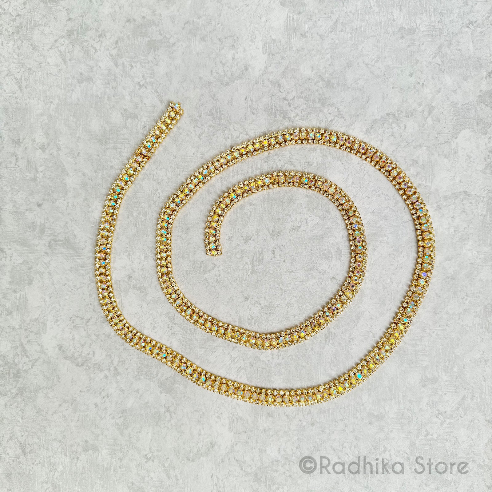 1 Yard - 3 Rows Rhinestone Strand