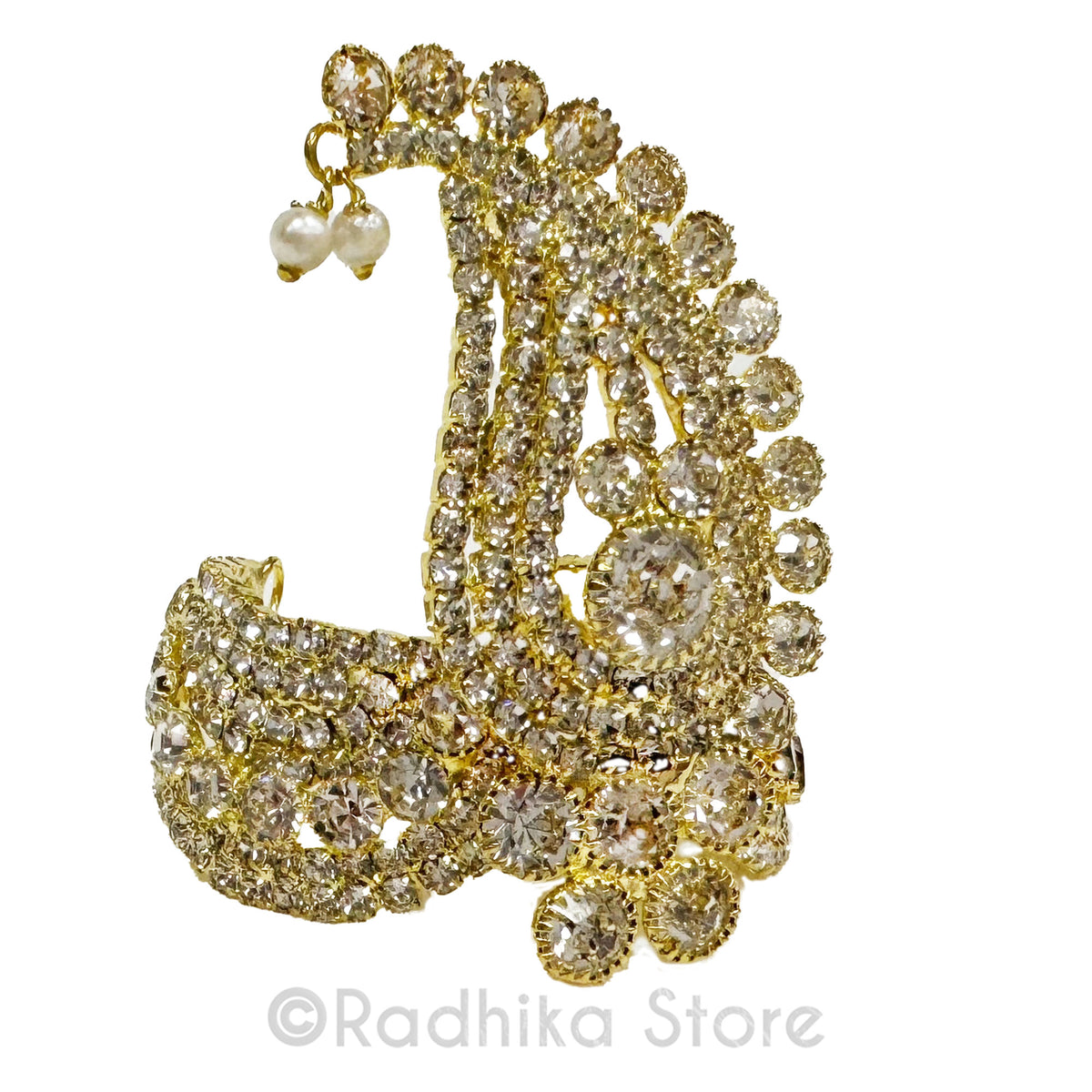Diamond Golden Chandrika  - Metal Deity Crown