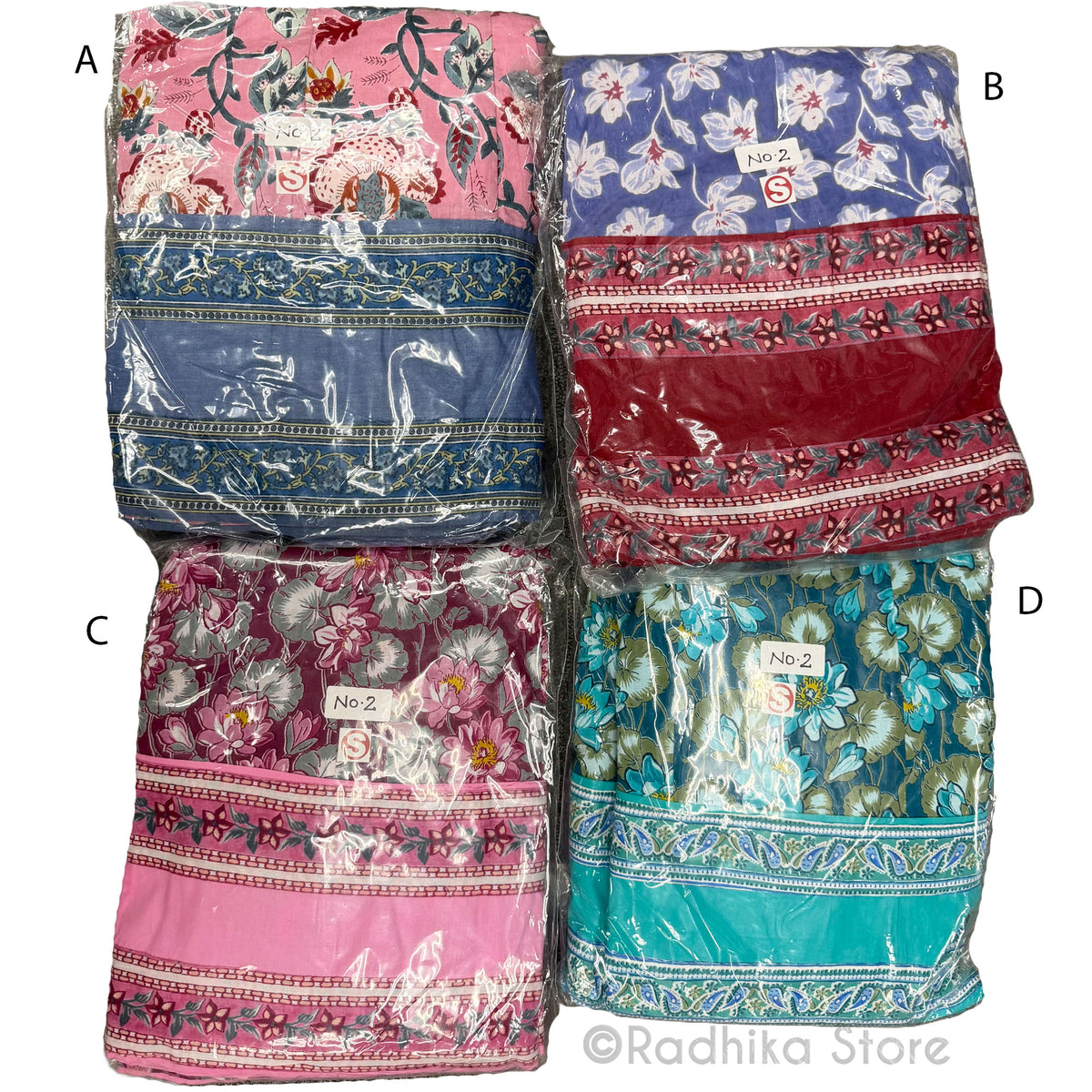 Cotton - Screen Print-Gopi Skirt-7 Meters Good Twirling- Choose Design- Size Small