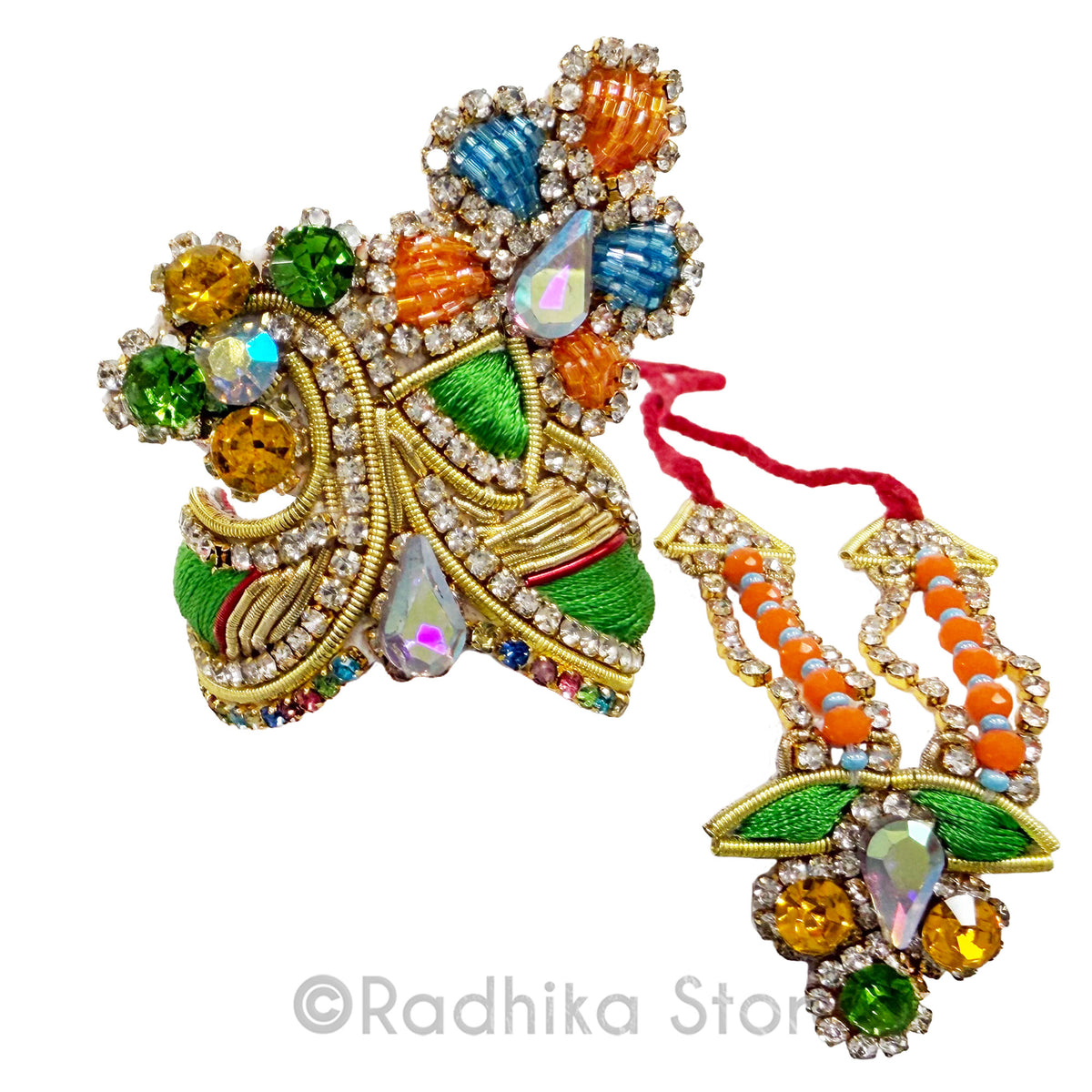 Govinda Kund Turban - Deity Crown and Necklace Set