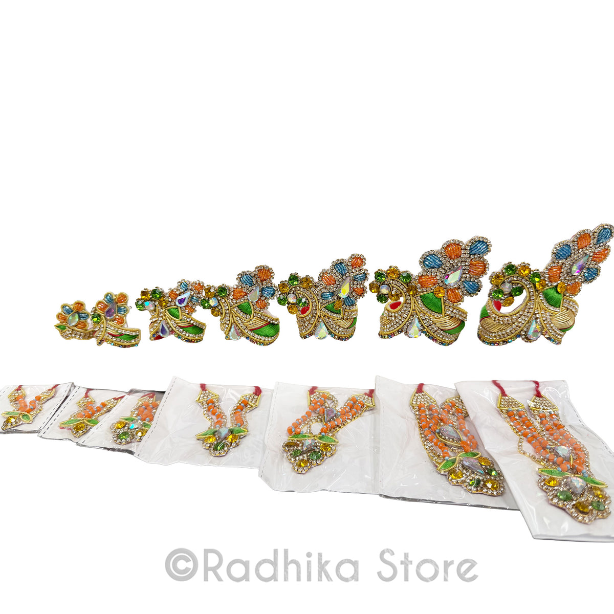 Govinda Kund Turban - Deity Crown and Necklace Set