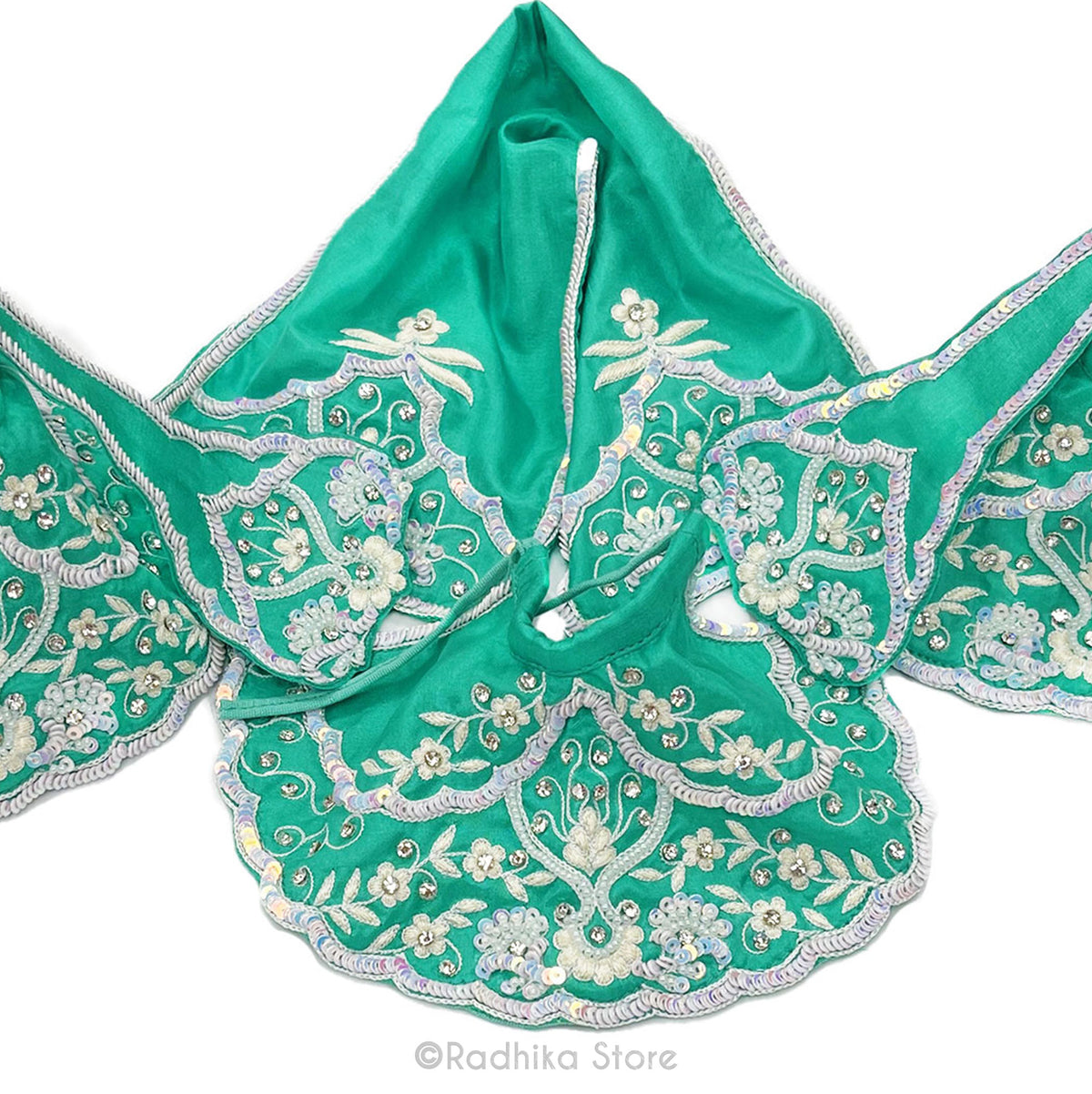 Creamy Dreamy All Season Green - Silk - Jagannath Baladeva Subhadra Deity Outfit