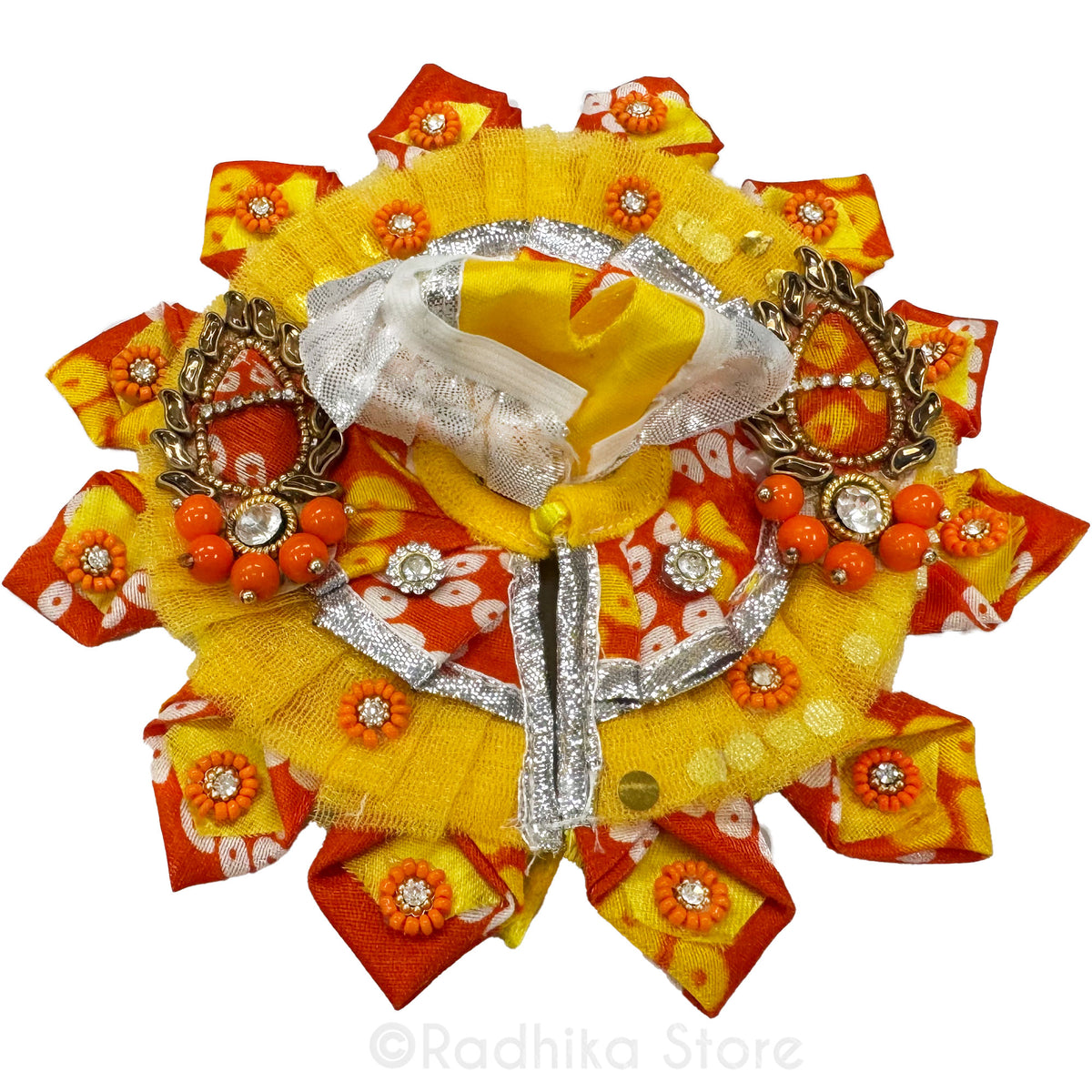 Krishna Is The Sun- Orange and Yellow Tool Fabric- Laddu Gopal Outfit