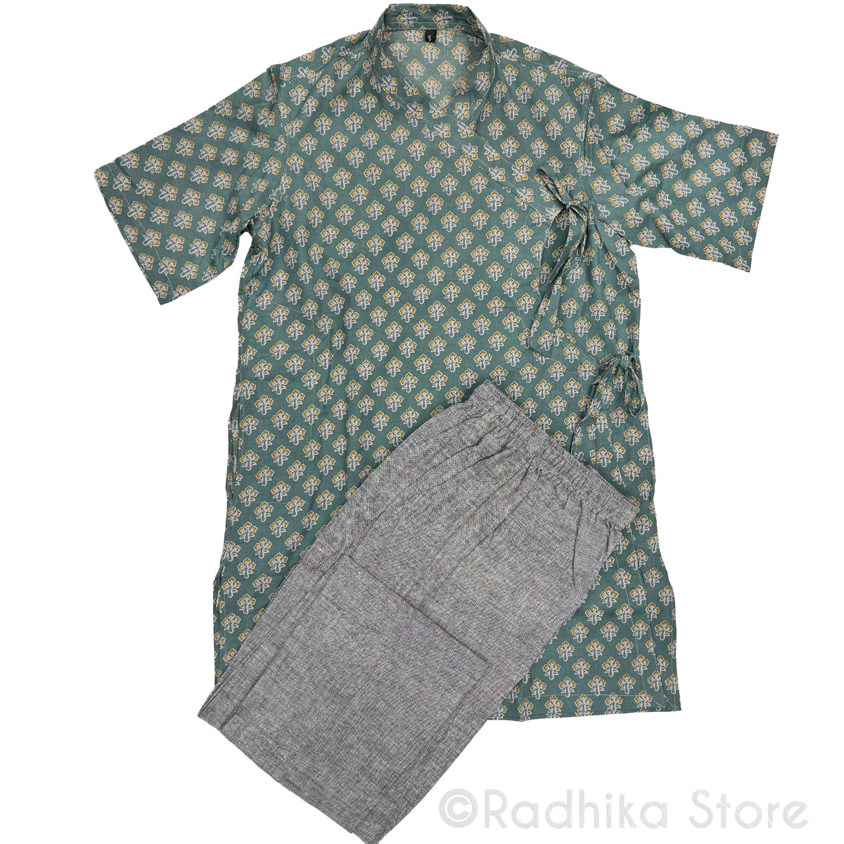 Jute Cotton Yogi Pants - Gray Tweed- S, M, L, Xl, 2XL