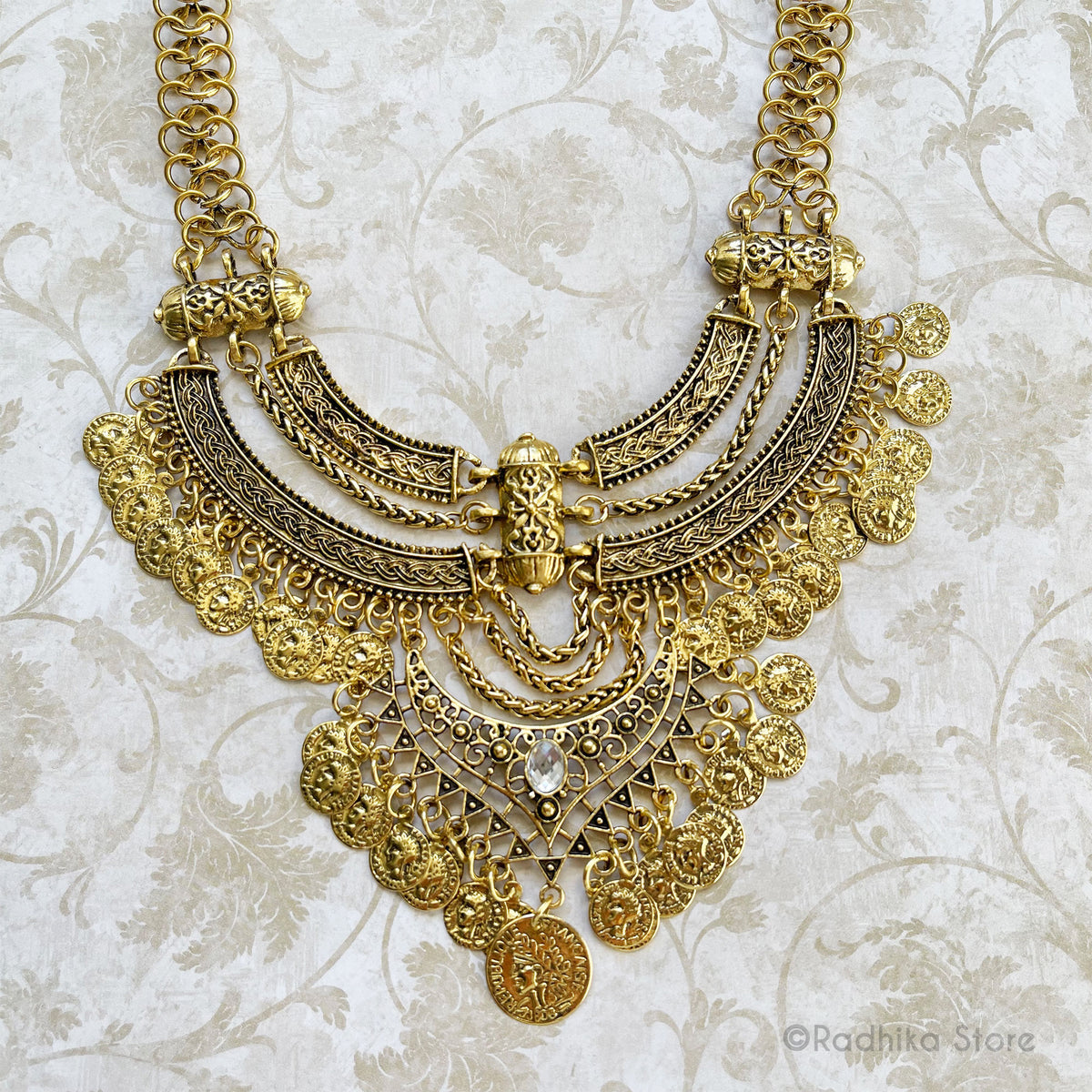 Laksmi Kavacha Gold Deity Necklace