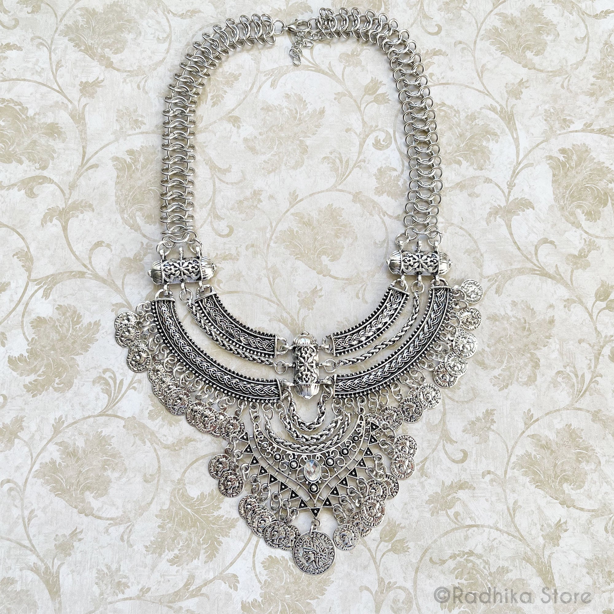 Laksmi Kavacha Silver Deity Necklace