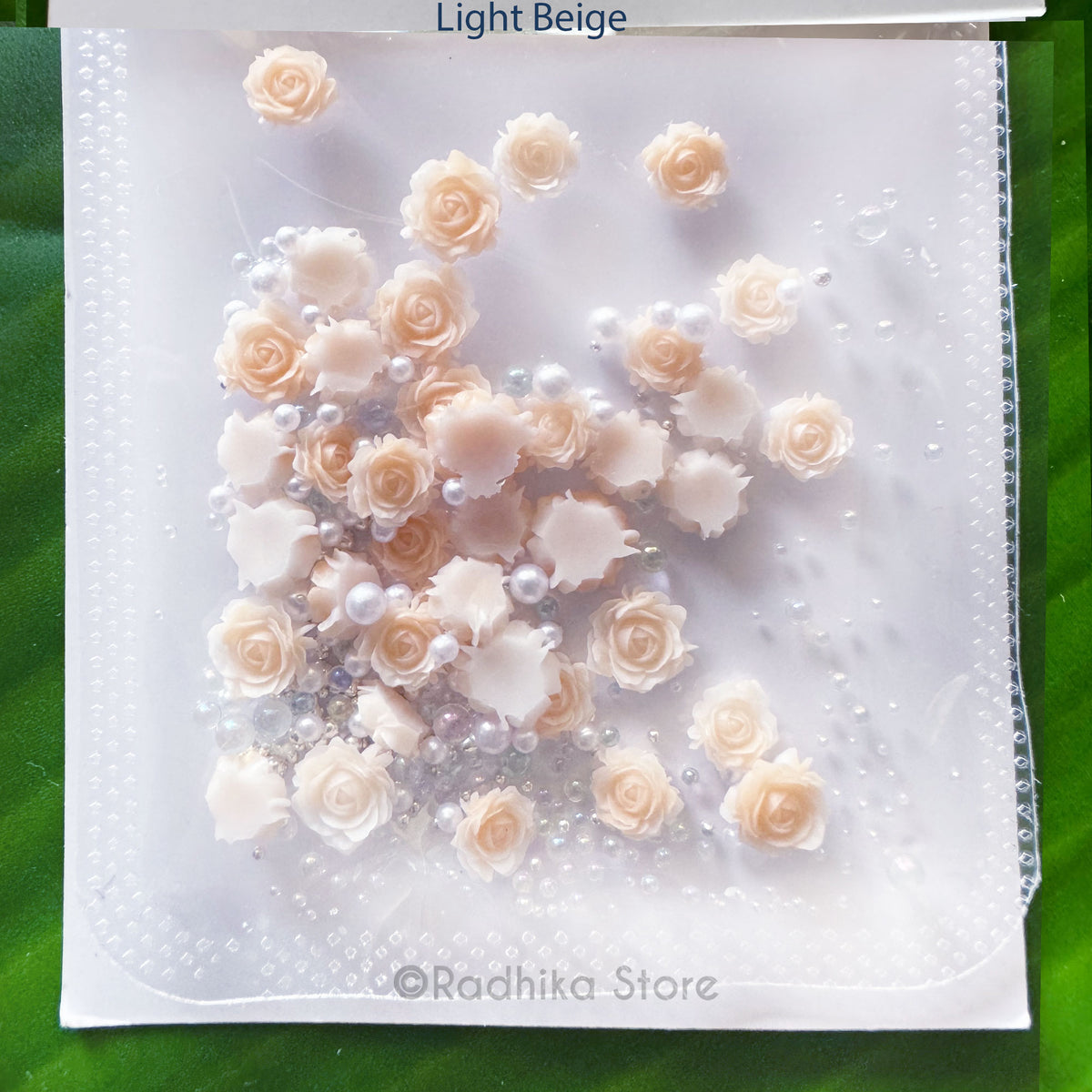 Tiny Roses and pearls- Choose color-