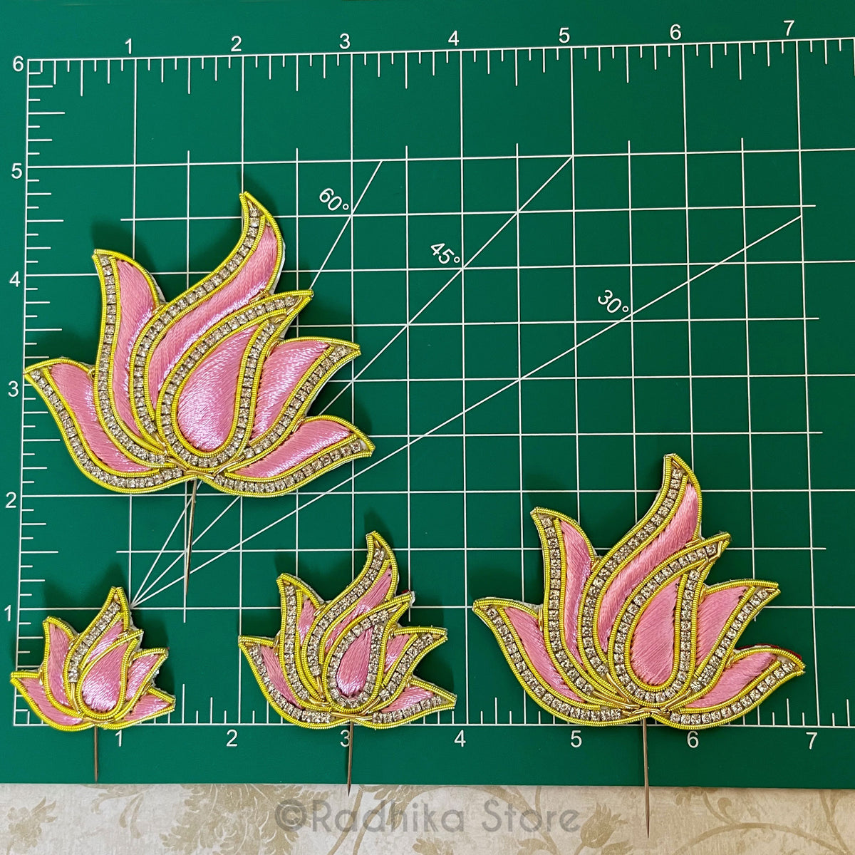 Yellow Lotus - Embroidery Turban Pins Set of 2