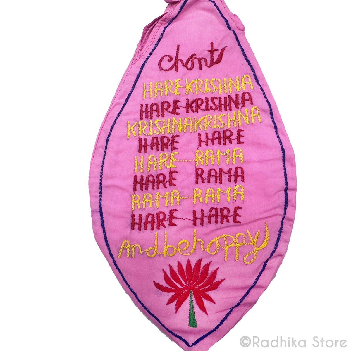 Hare Krishna Maha Mantra Bead Bag-Pastel Colors