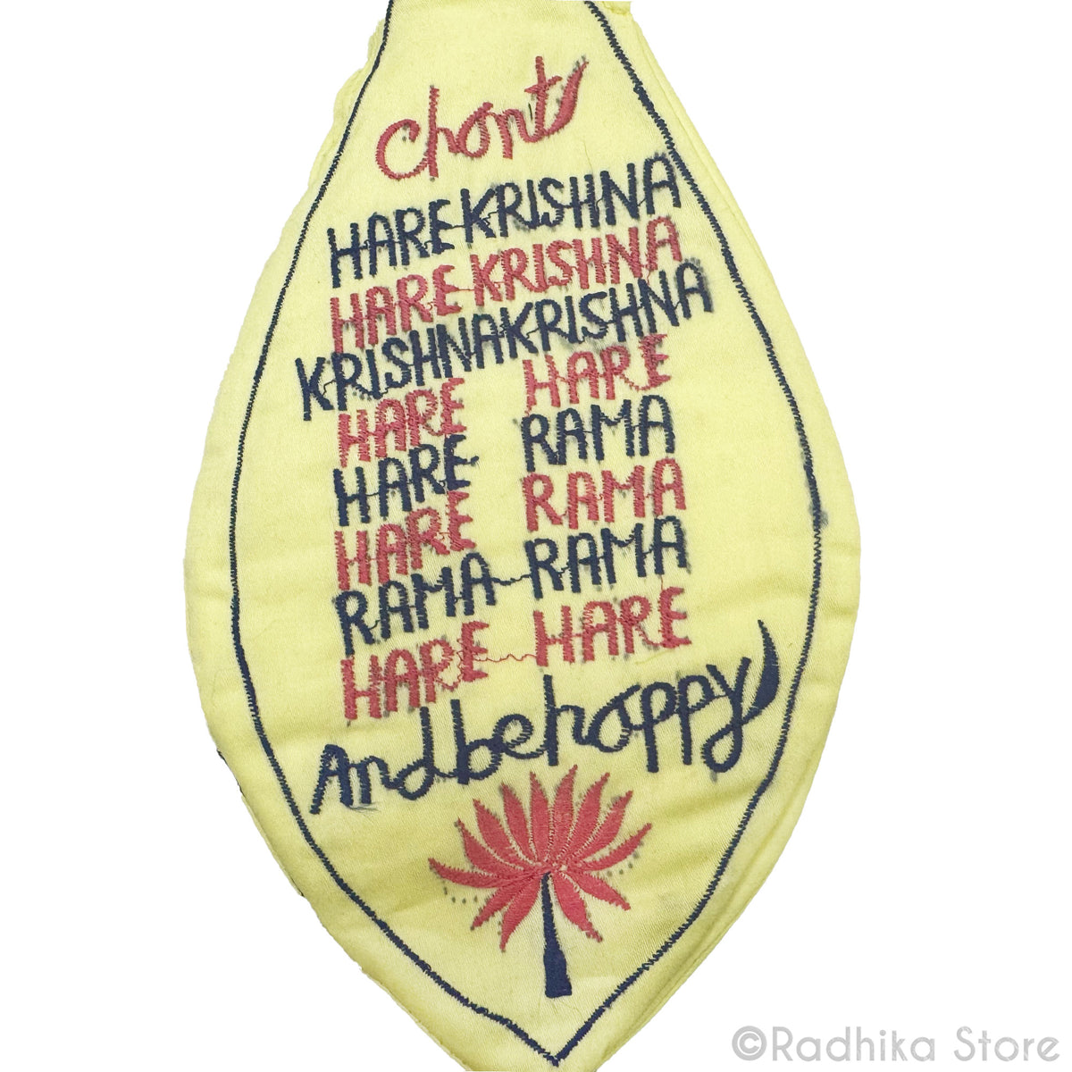 Hare Krishna Maha Mantra Bead Bag-Pastel Colors