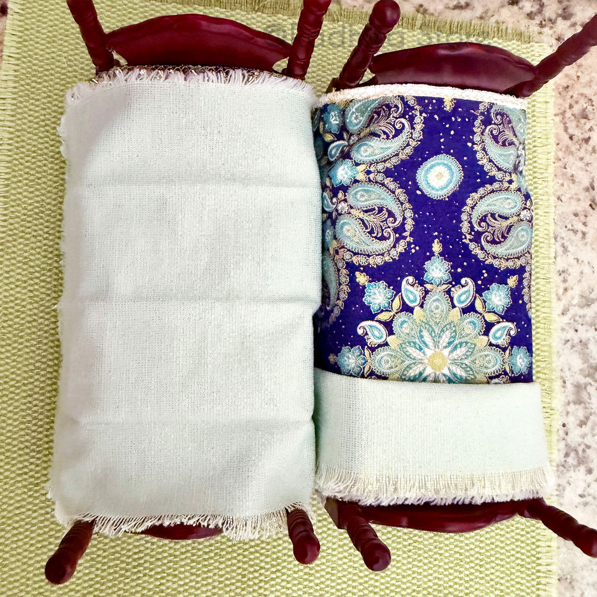 Mahogany Poster Bed Set- Diwali Sky Bedding