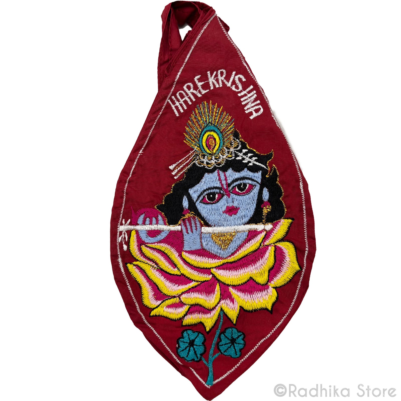 Hare Krishna Maha Mantra Bead Bag-Maroon or Dark Blue