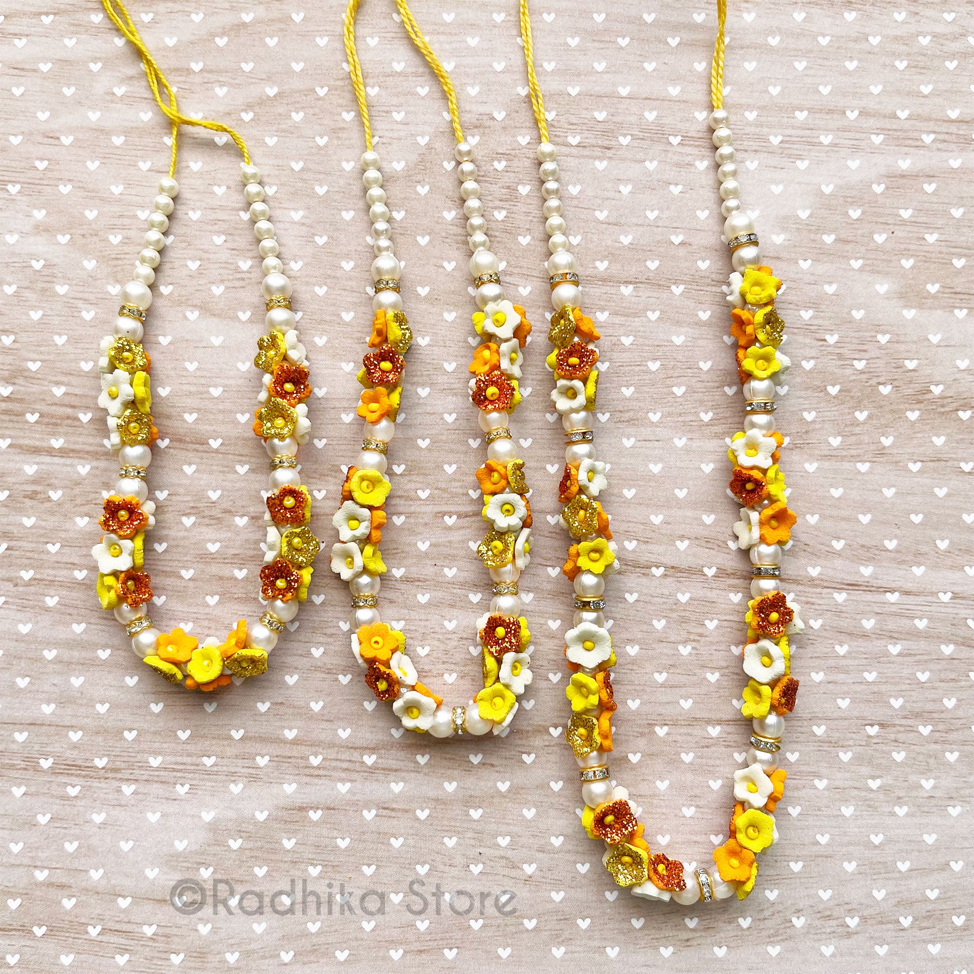 Marigold Vrindavan Flower Necklace