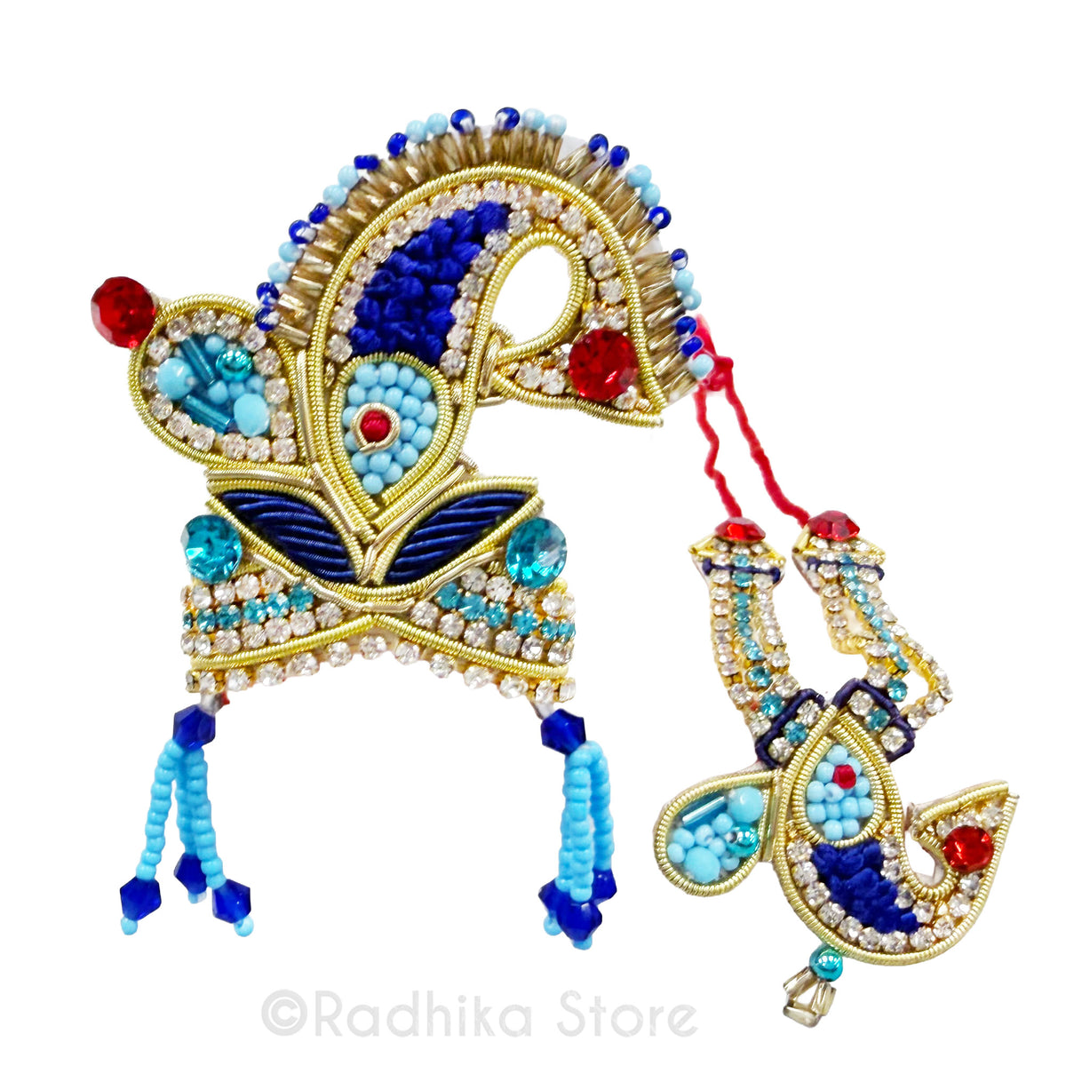 Matsya - Blue - Deity Crown and Necklace Set