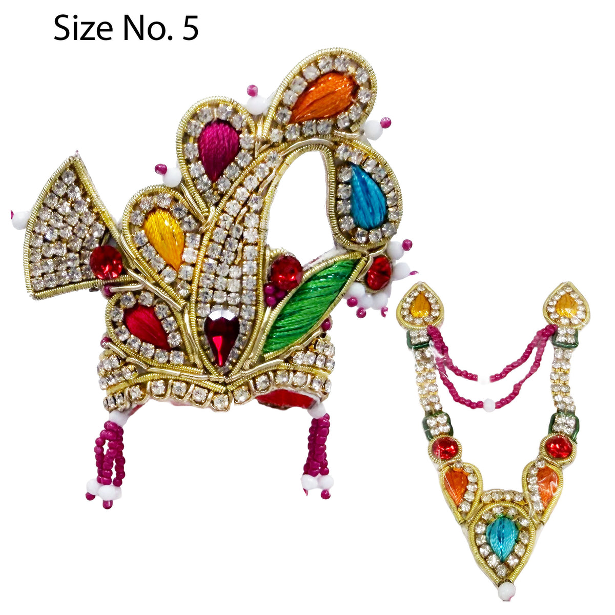 Matsya Splash - Deity Crown and Necklace Set