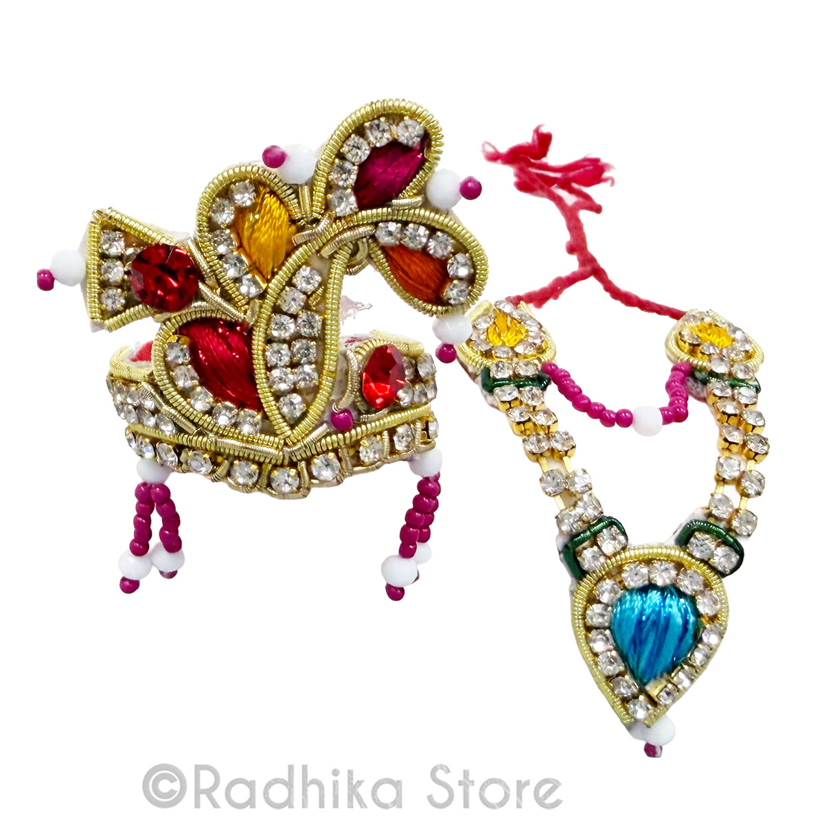 Matsya Splash - Deity Crown and Necklace Set