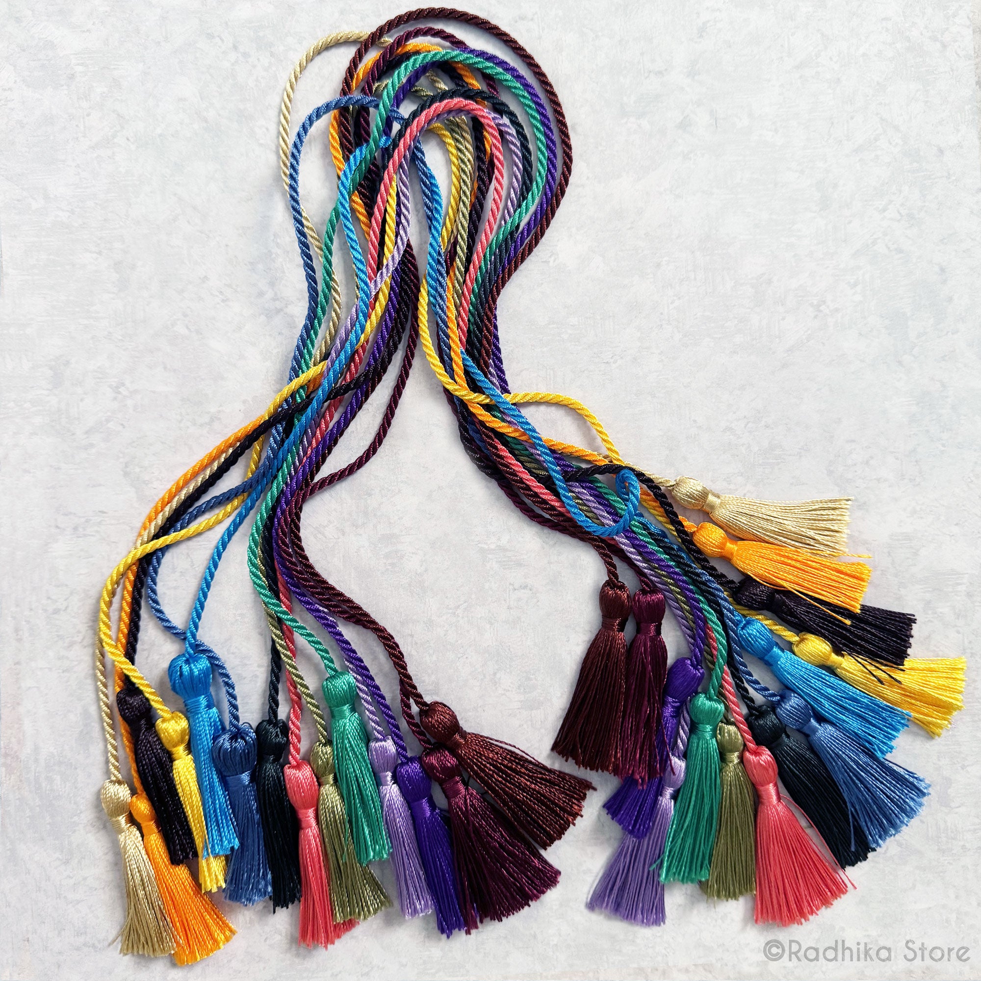 Rope Tassels-Many Colors-Choose Color - Radhika Store