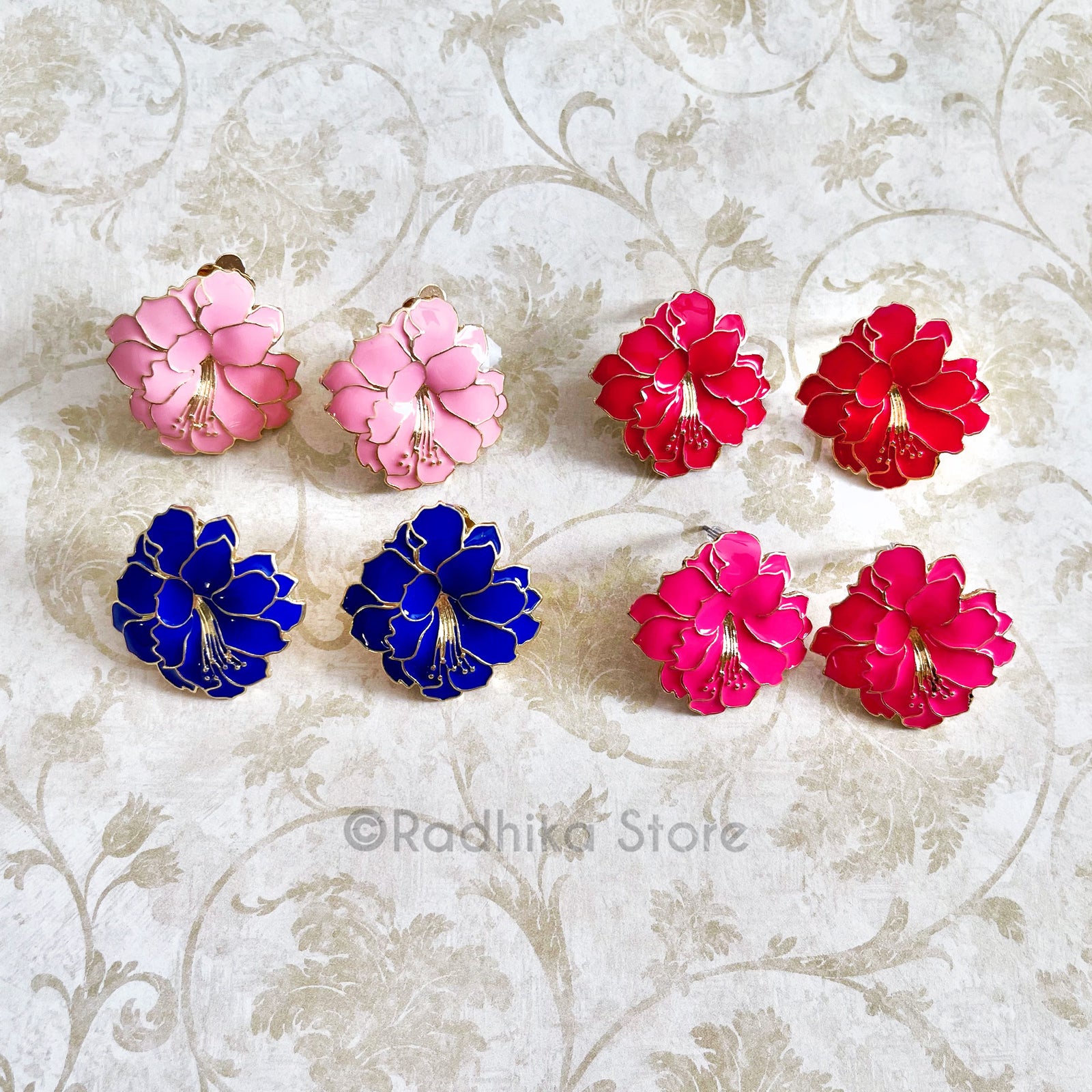Blooming Lilly Flower Earrings