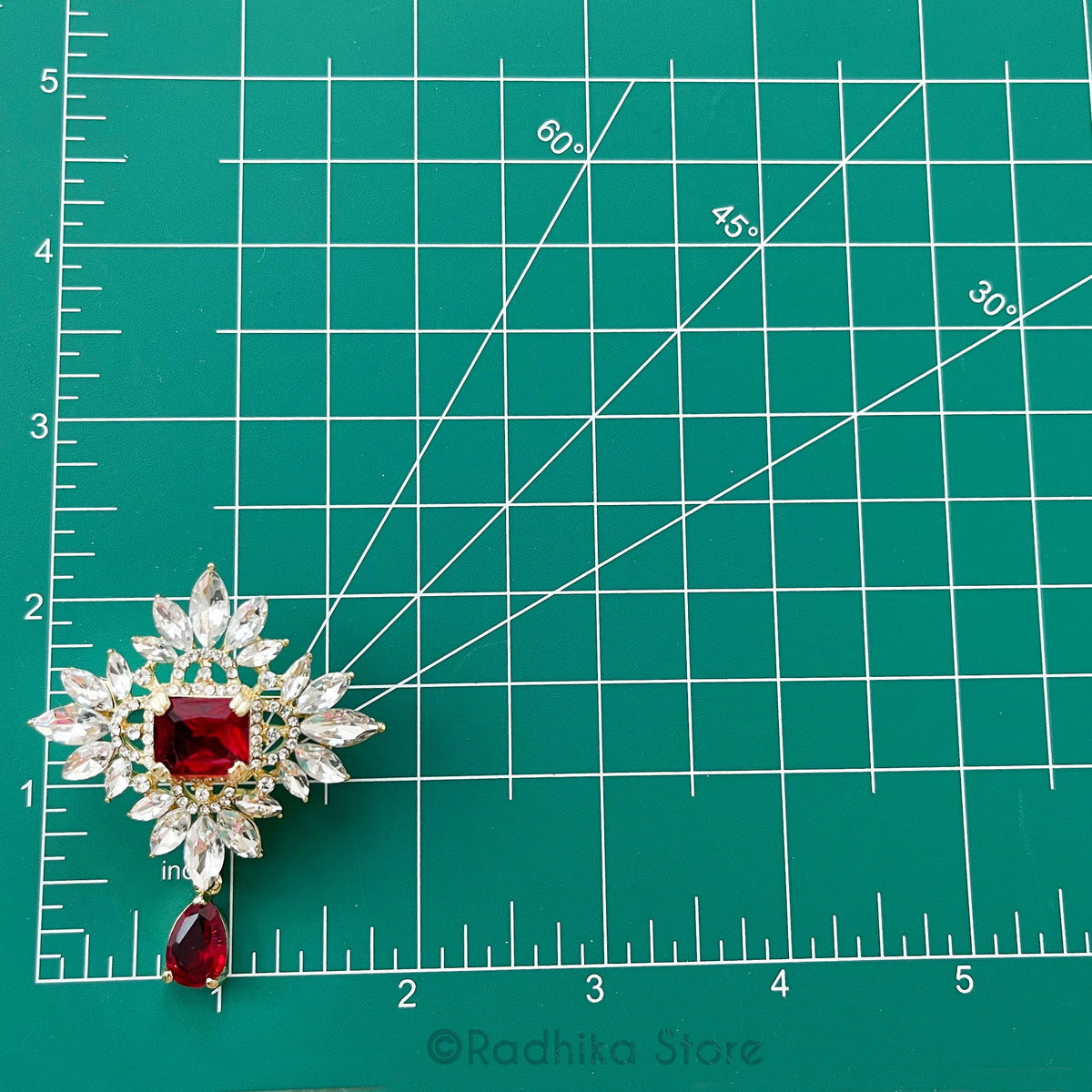 Ruby Or Emerald Crystals-Pendant-(Pin)