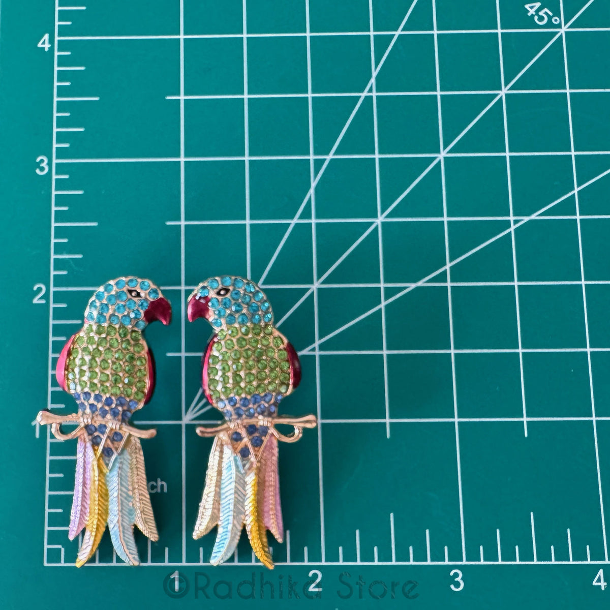 Vrinda Devis Parrots - Earrings