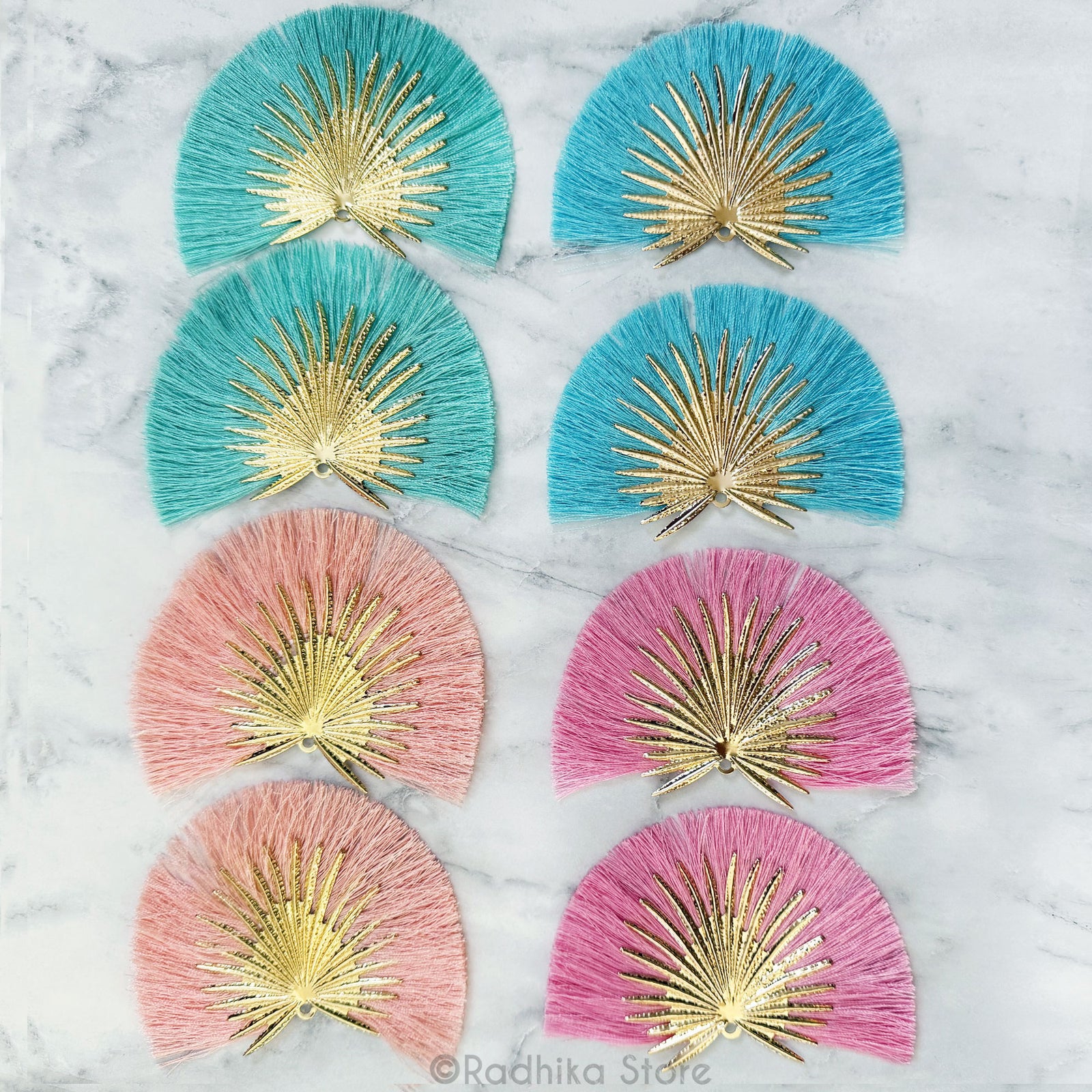 Effulgence- Turban Fans Pastels - Set of 2