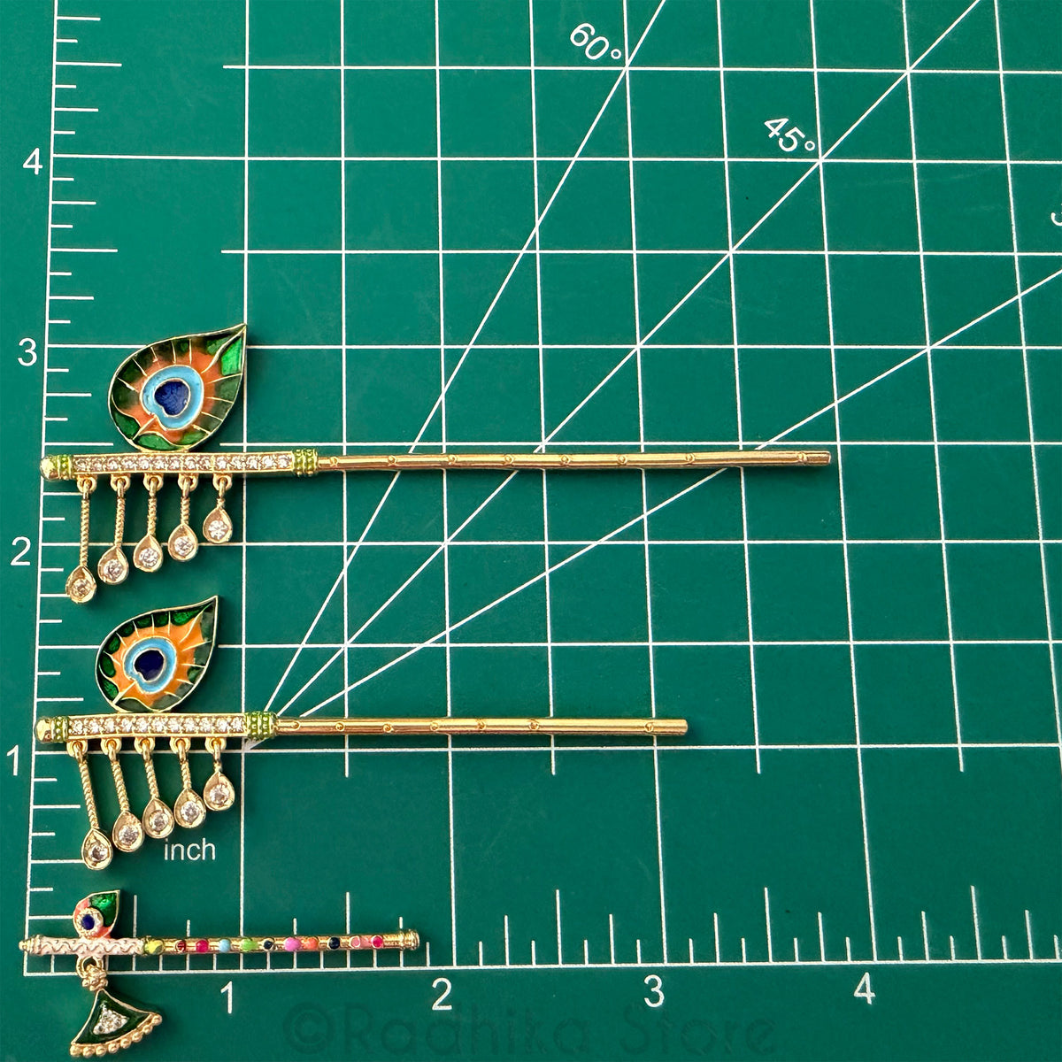 Vrindavan Peacock Feather Flutes