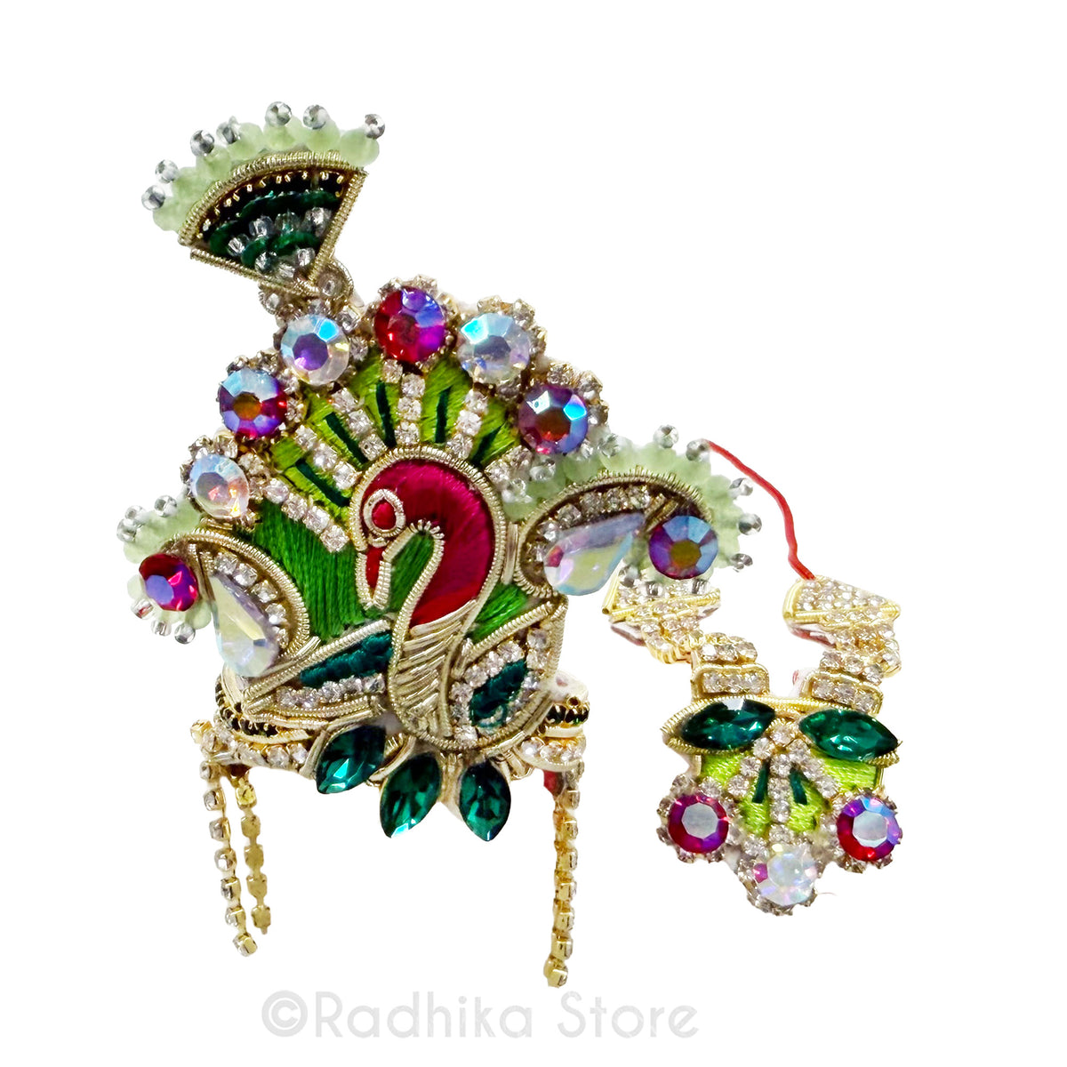 Peacock Garden - Deity Crown and Necklace Set