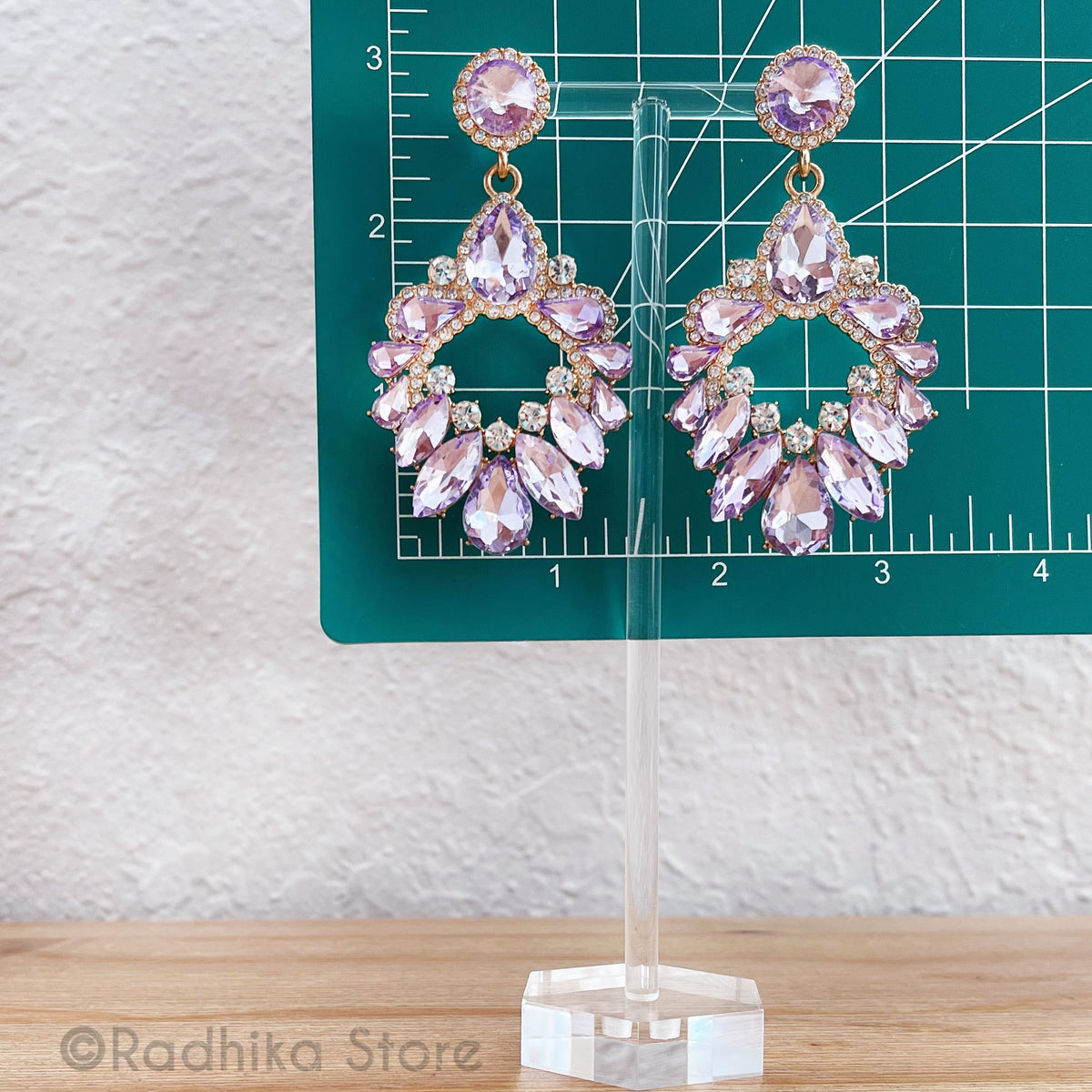 Crystal Peacock Plume - Earrings