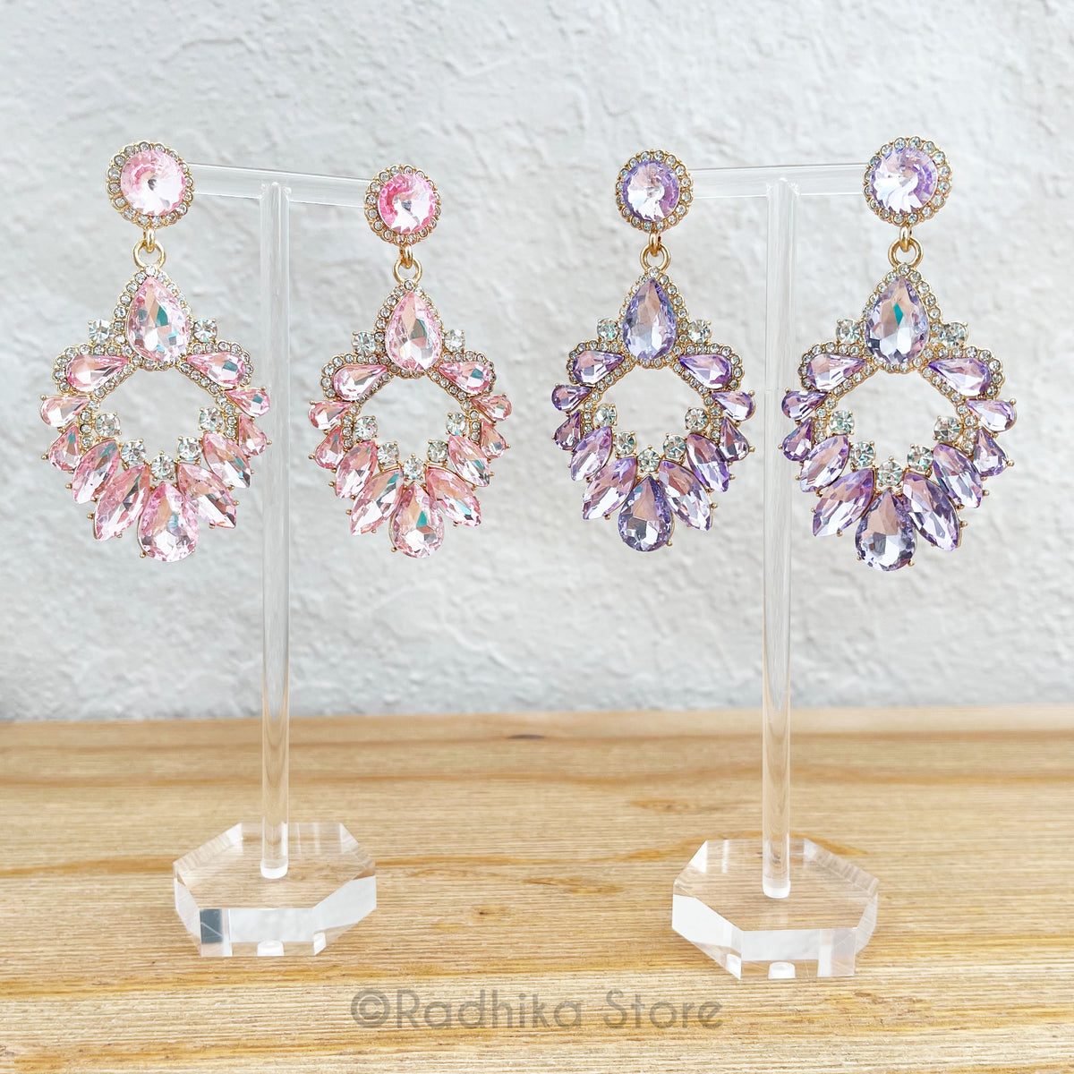 Crystal Peacock Plume - Earrings