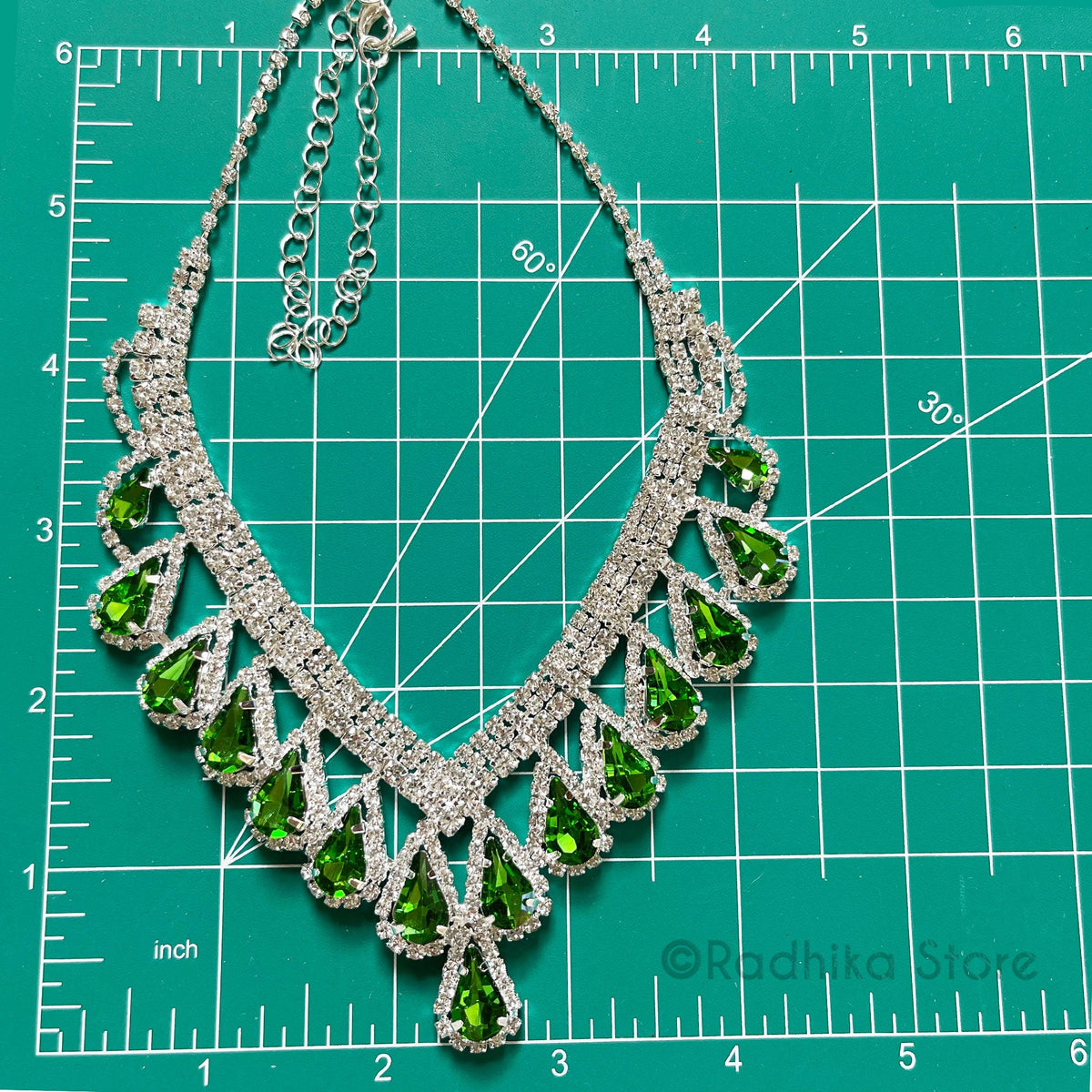 Teardrop- Deity Necklace Anklet And Earring Set - Opalescent