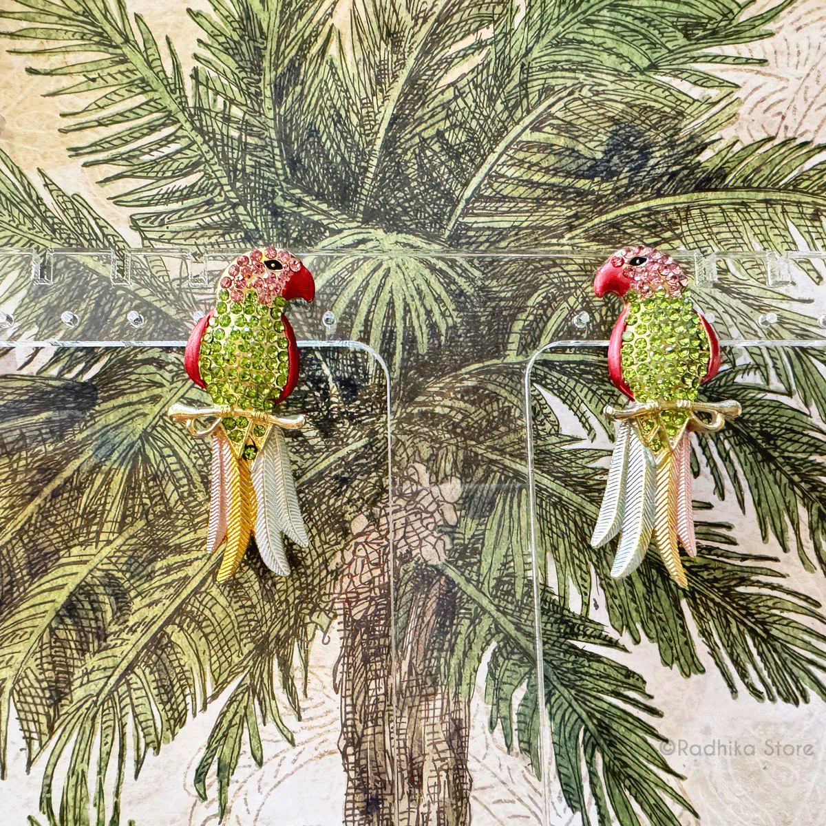 Vrinda Devis Parrots - Earrings