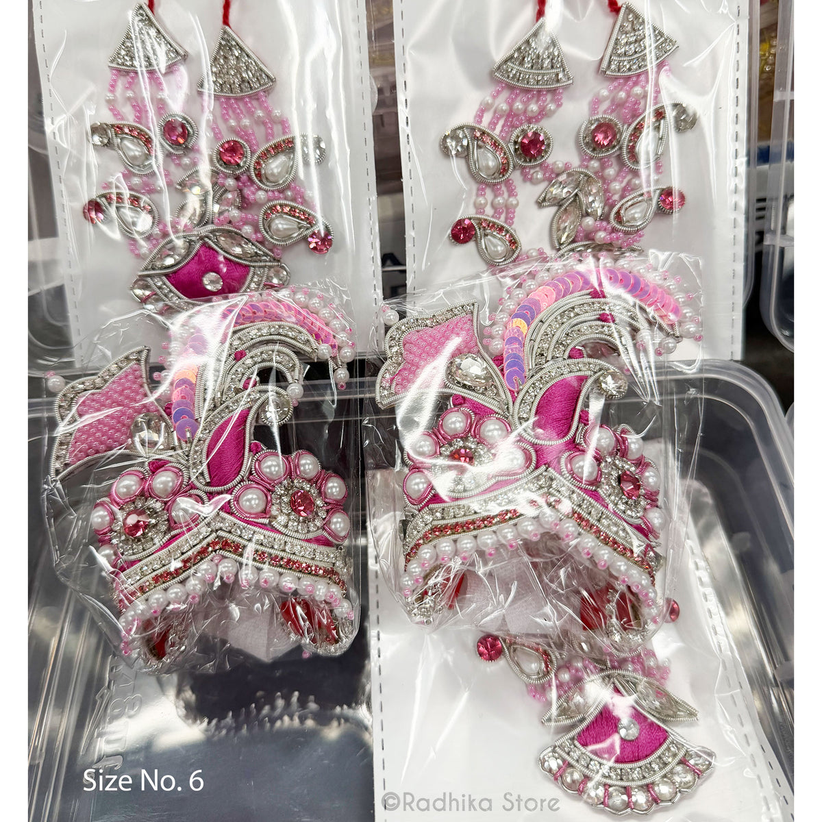 Pink Prema - Deity Crown and Necklace Set