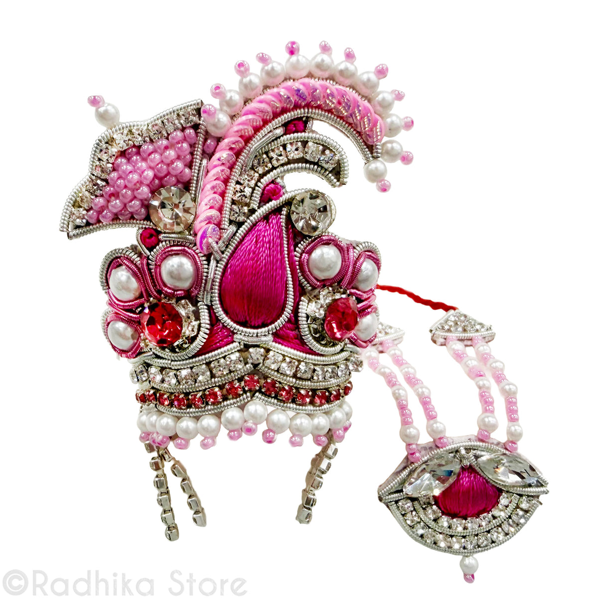 Pink Prema - Deity Crown and Necklace Set