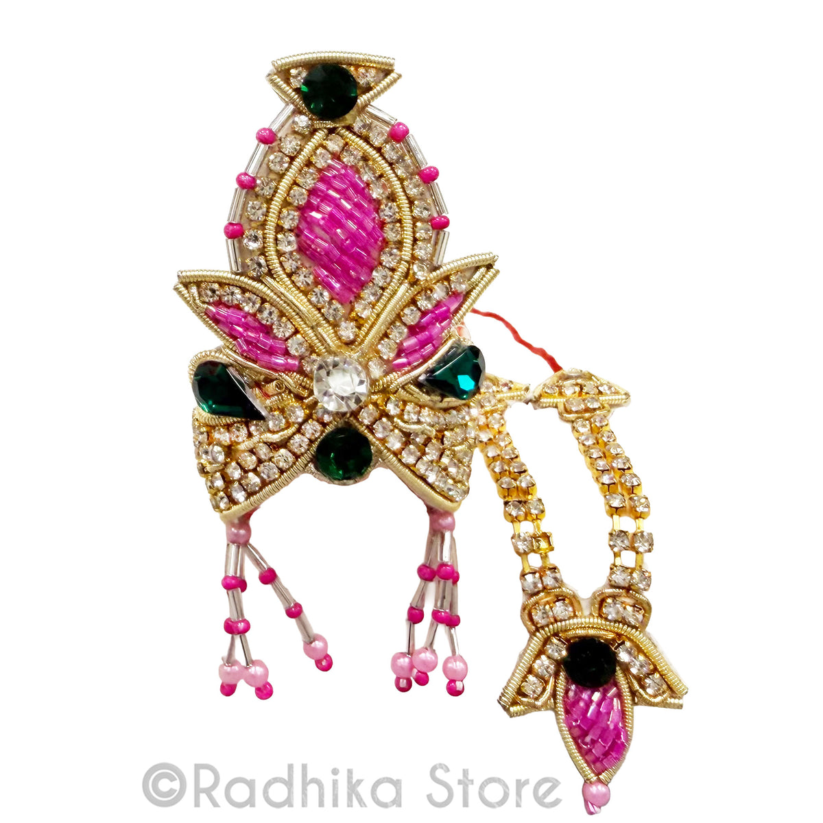 Pink Lotus - Deity Crown and Necklace Set