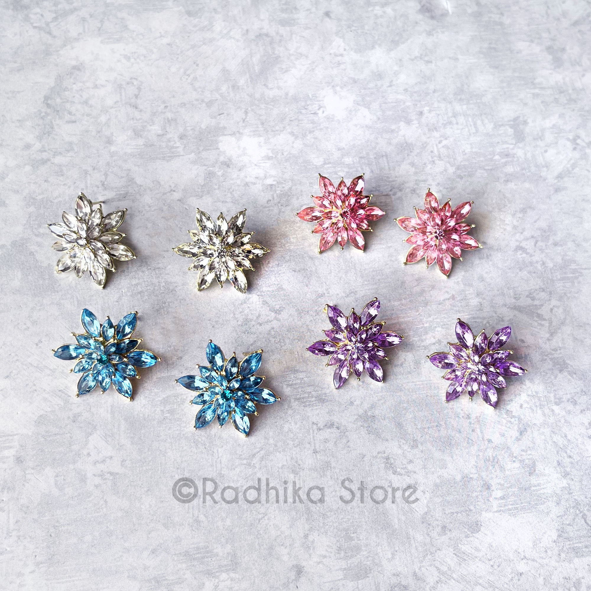 Polestar - Rhinestone Earrings - 1 Inch