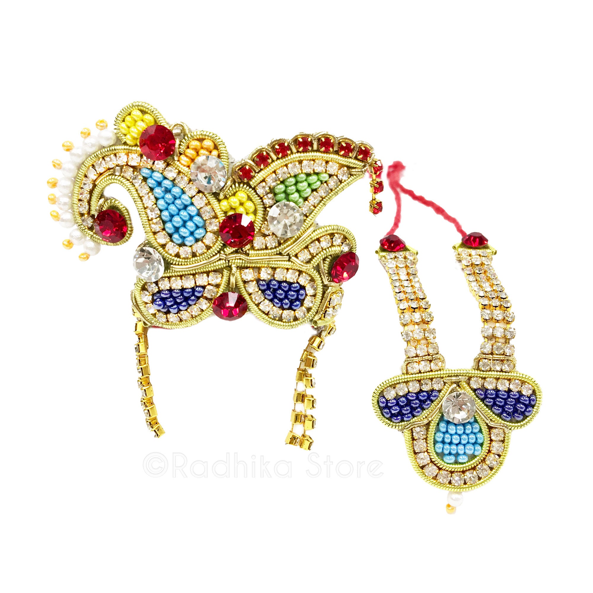 Prayag - Seed Bead Deity Crown and Necklace Set