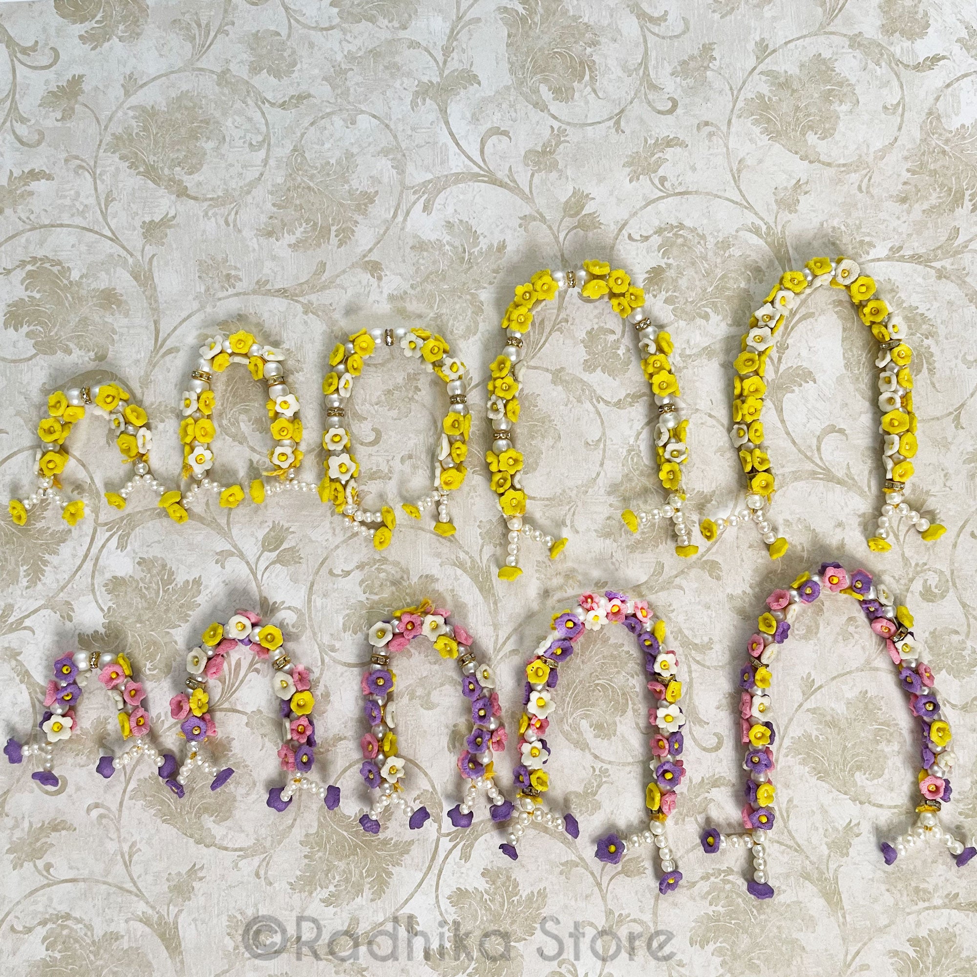 Vrindavan Flower - Purple or Yellow - Head Gear/ Dangle Bangle