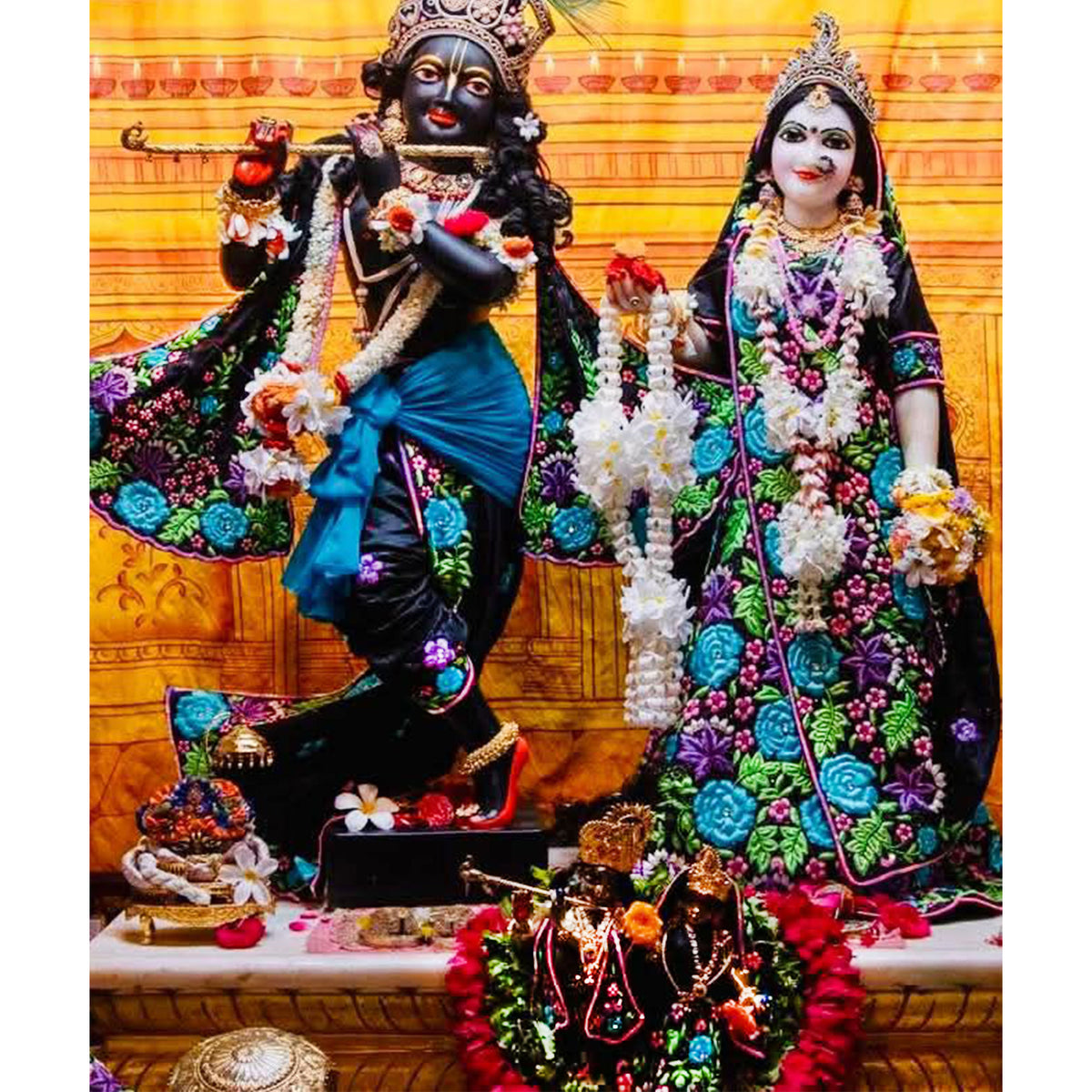 Raman Reti Nocturnal Kirtan - Black - Silk - Radha Krishna Deity Outfit