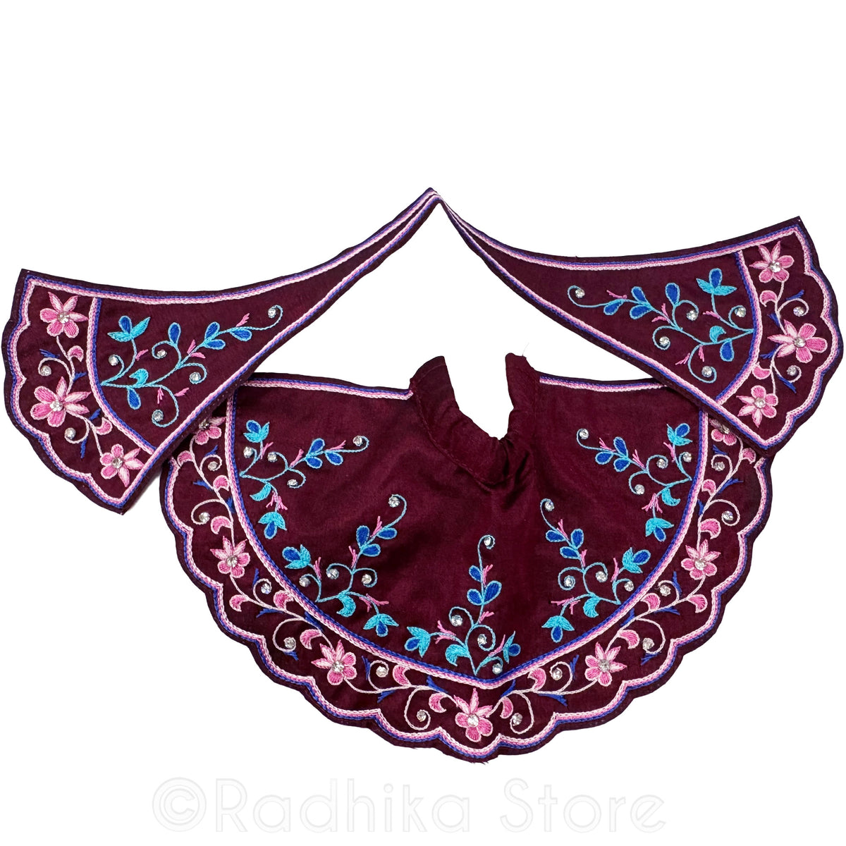 Radhika's Favorite - Maroon and Teal - Silk - Jagannath Baladeva Subhadra Deity Outfit